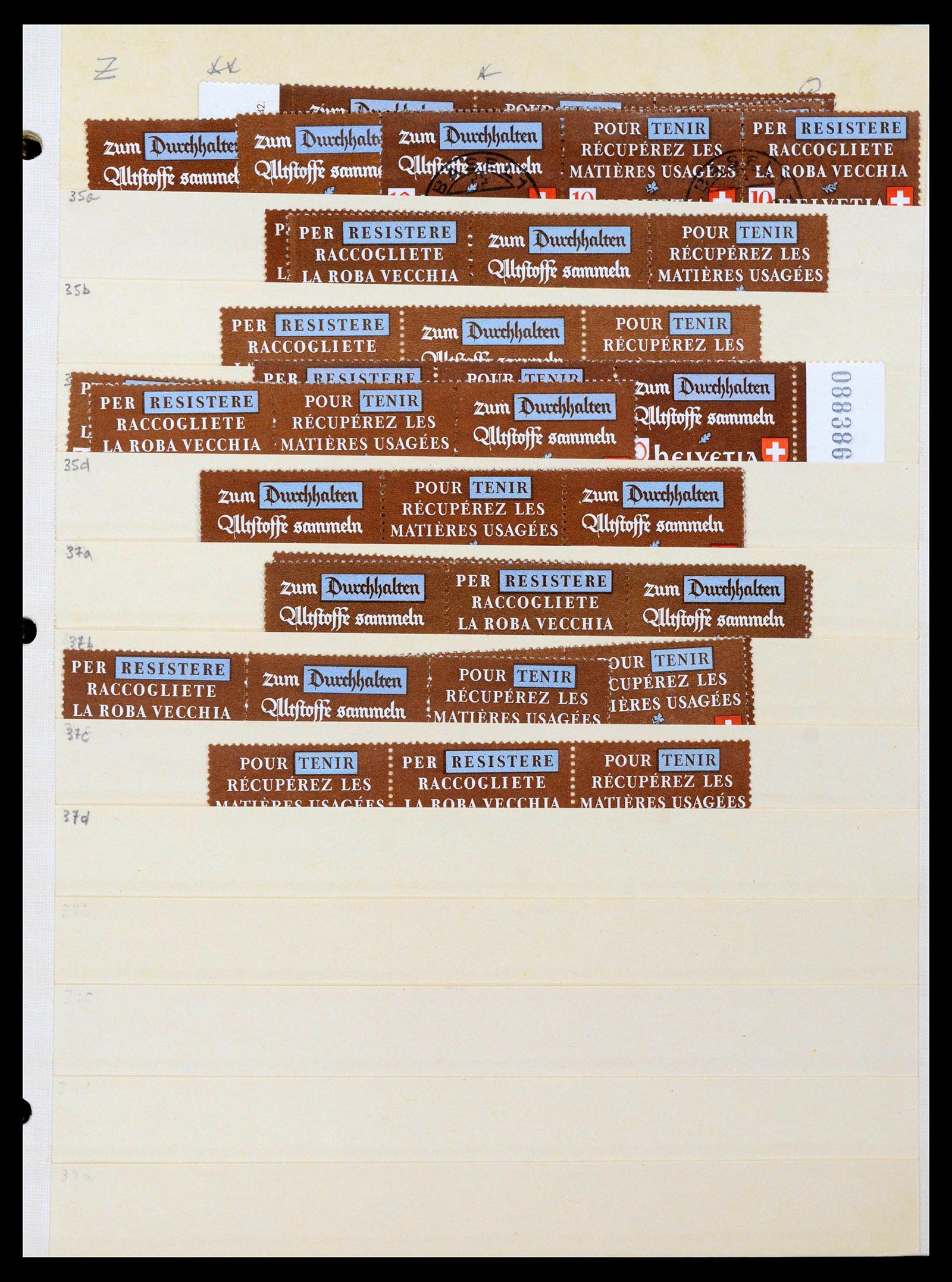 39092 0013 - Stamp collection 39092 Switzerland combinations 1908-2000.