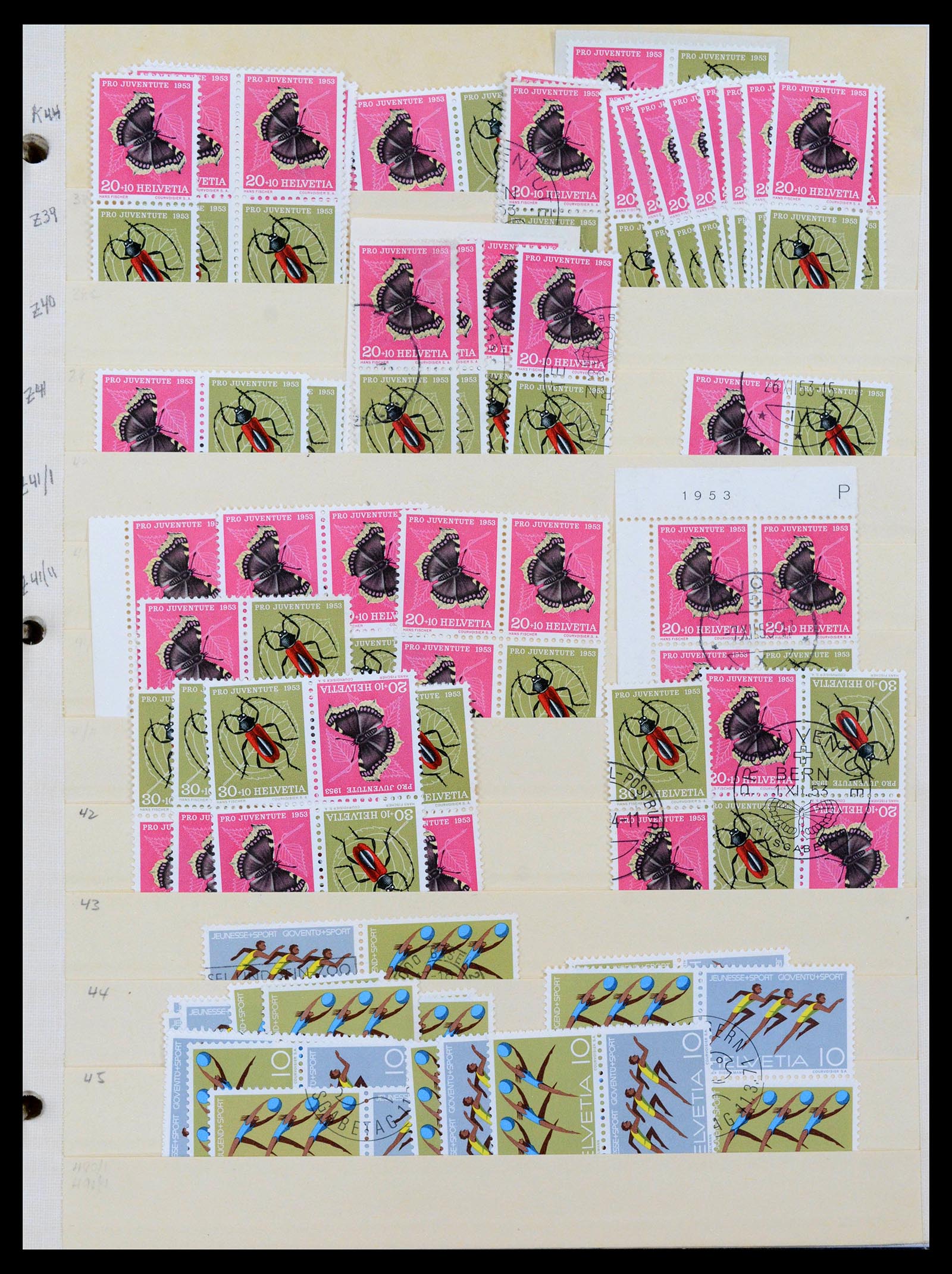 39092 0018 - Stamp collection 39092 Switzerland combinations 1908-2000.