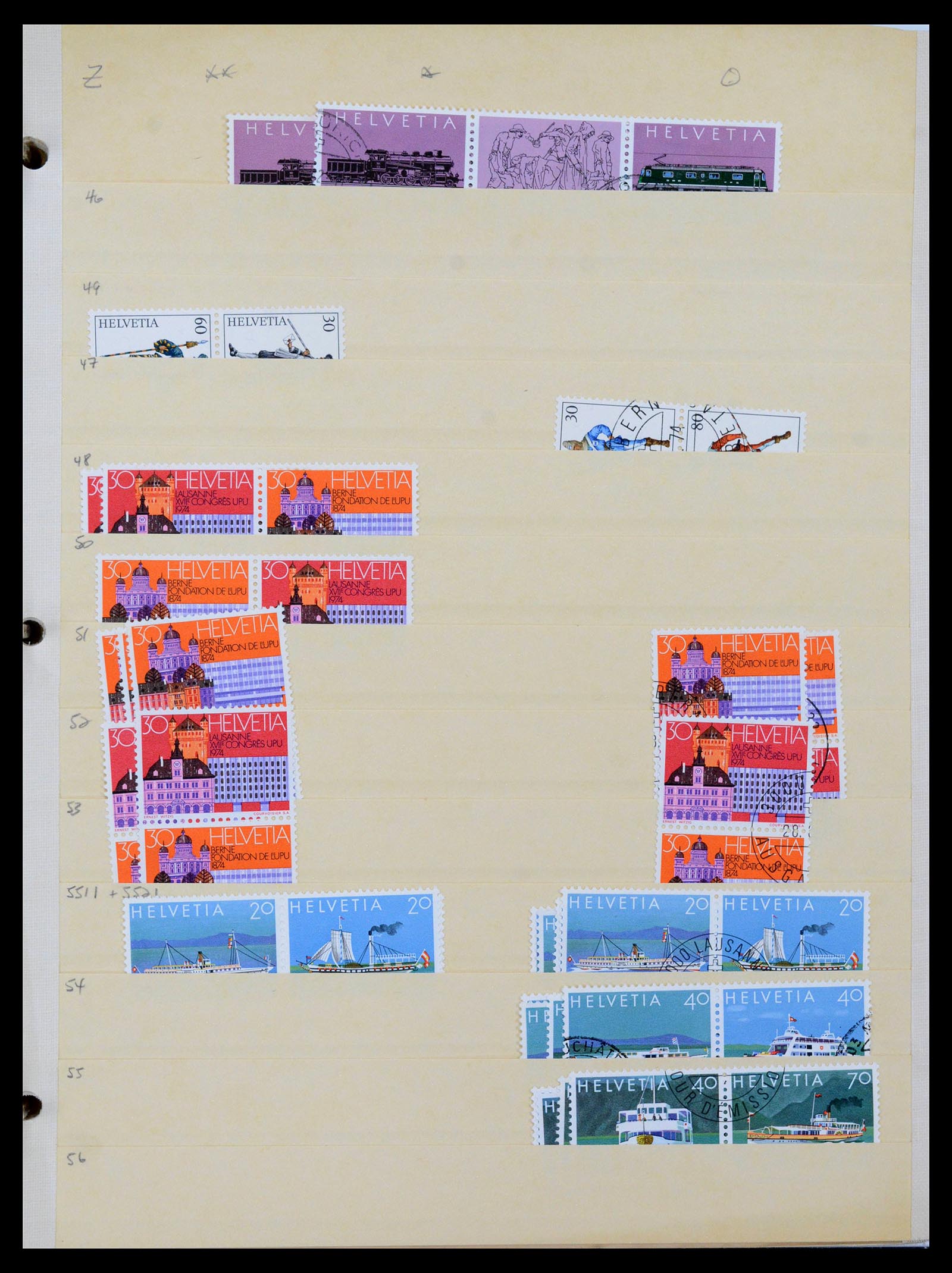 39092 0019 - Stamp collection 39092 Switzerland combinations 1908-2000.