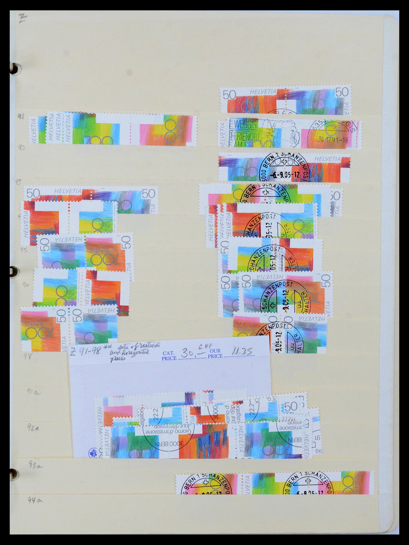 39092 0024 - Stamp collection 39092 Switzerland combinations 1908-2000.