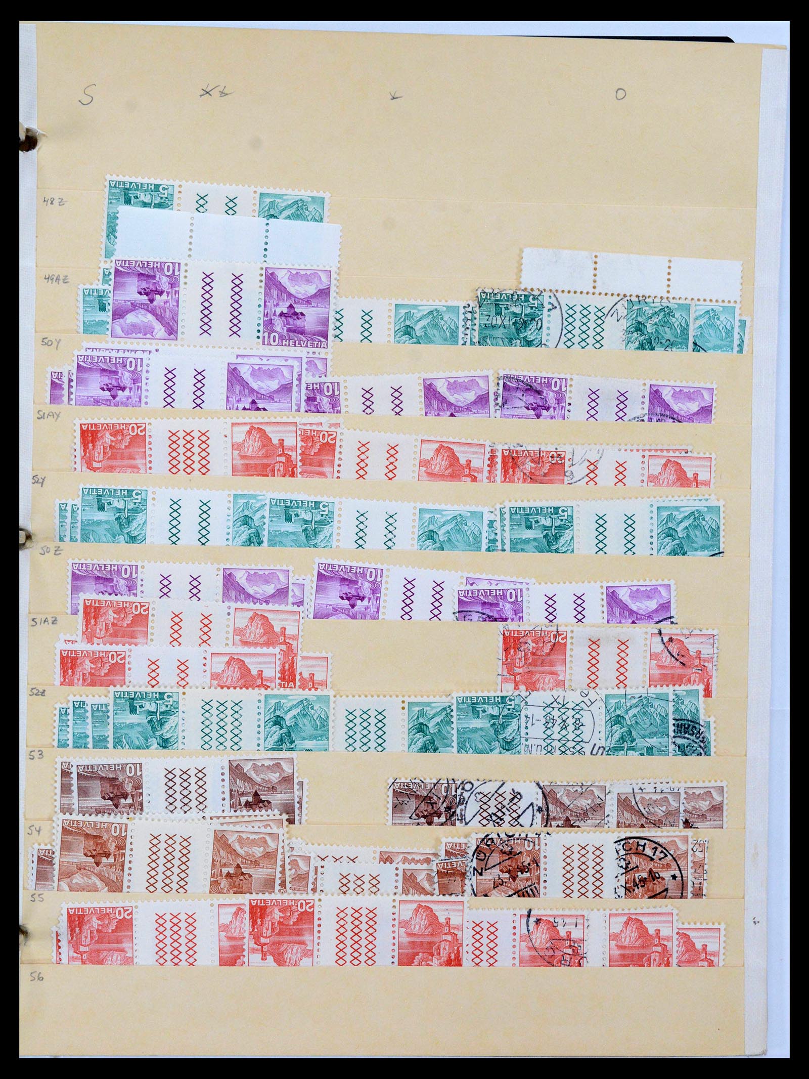39092 0027 - Stamp collection 39092 Switzerland combinations 1908-2000.