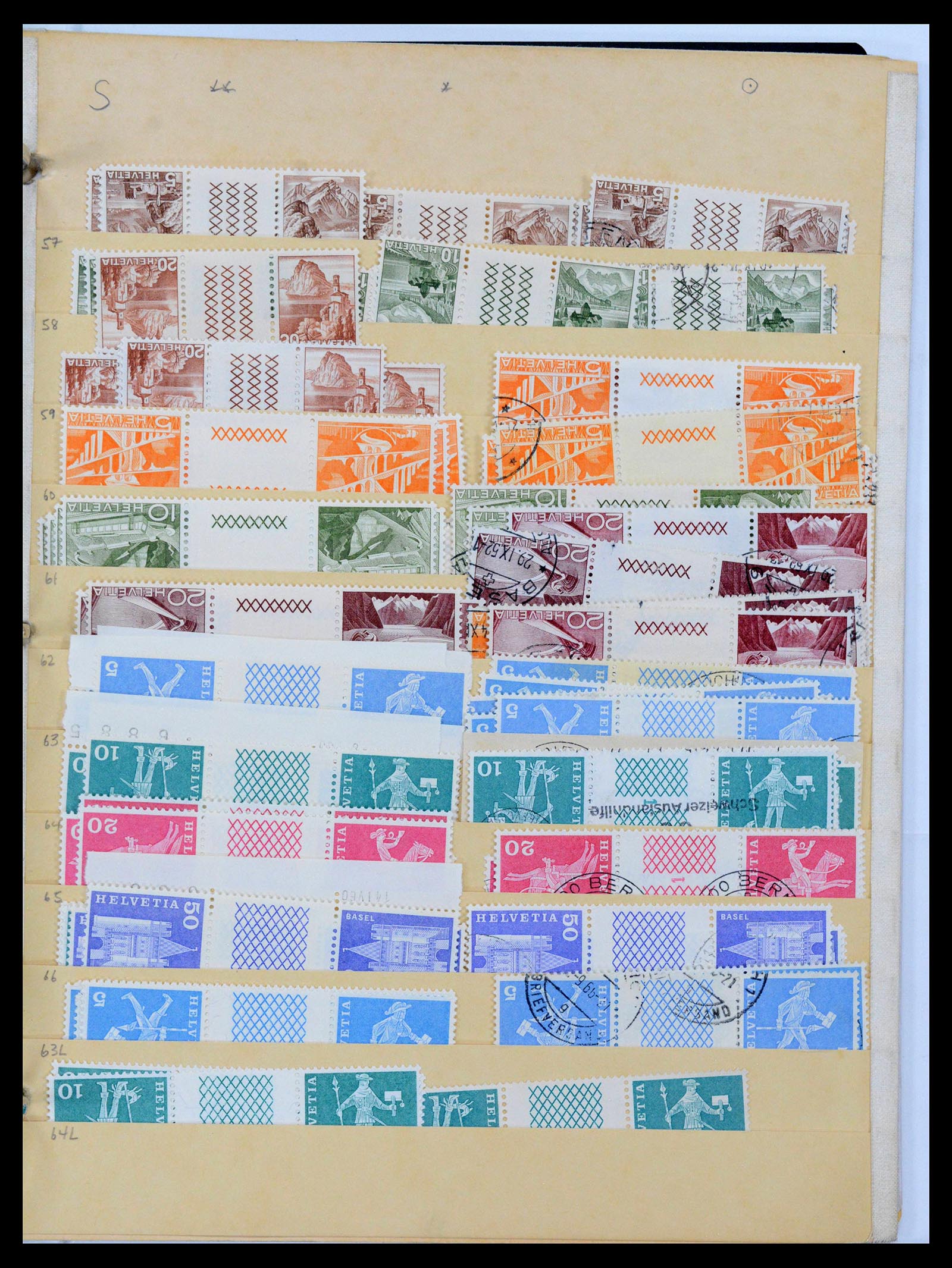 39092 0028 - Stamp collection 39092 Switzerland combinations 1908-2000.
