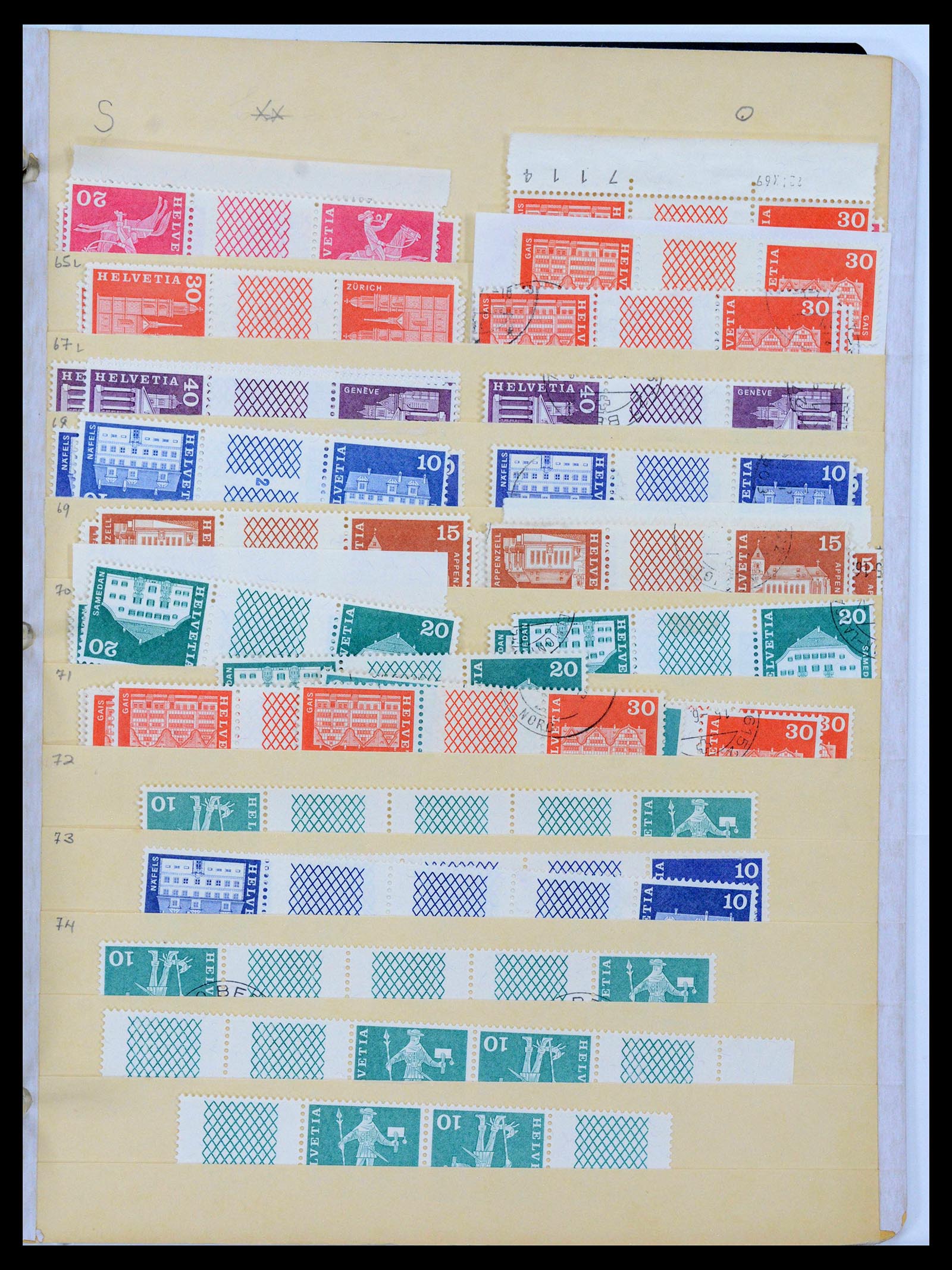 39092 0029 - Stamp collection 39092 Switzerland combinations 1908-2000.