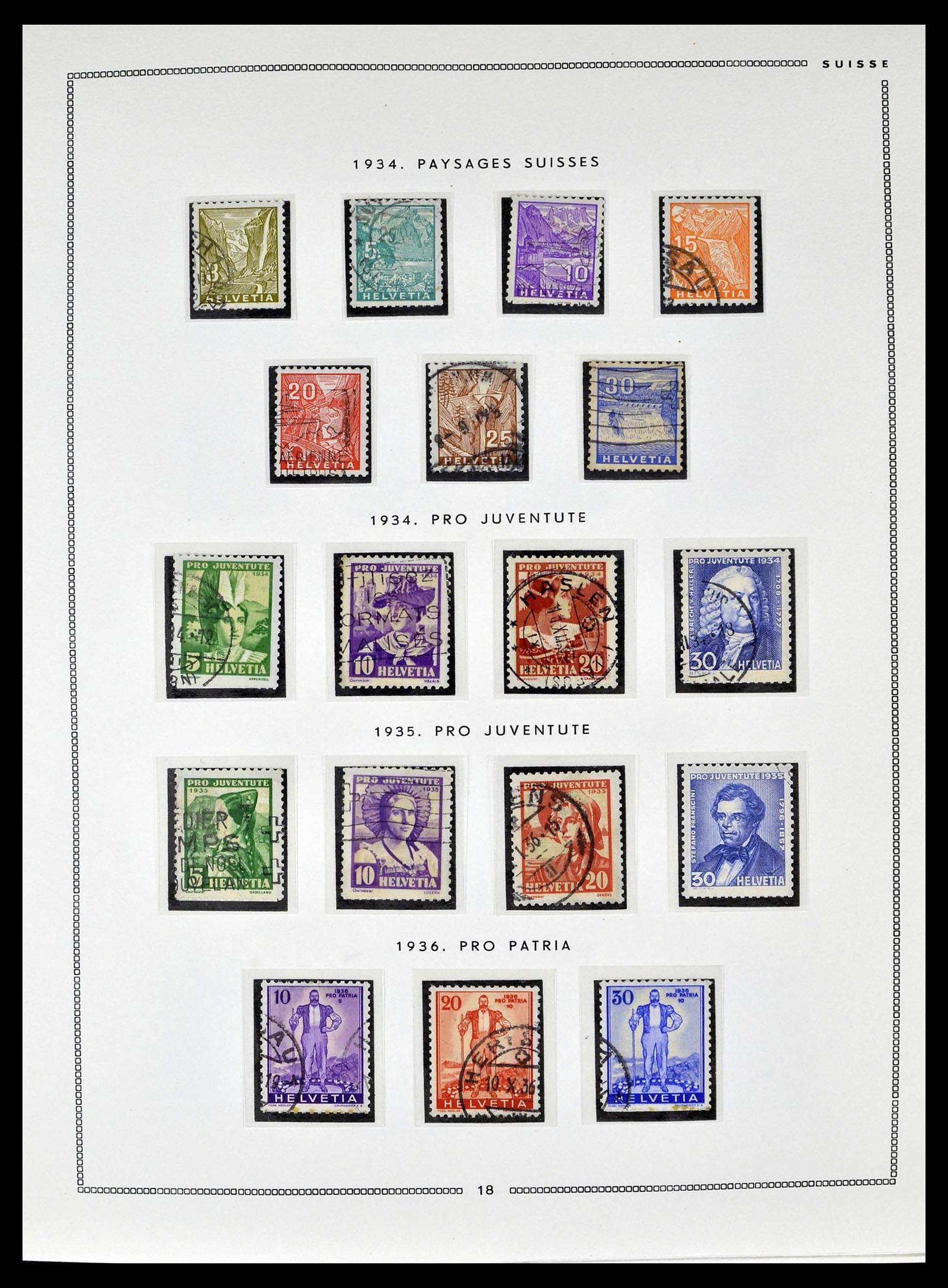 39094 0017 - Stamp collection 39094 Switzerland 1850-2005.