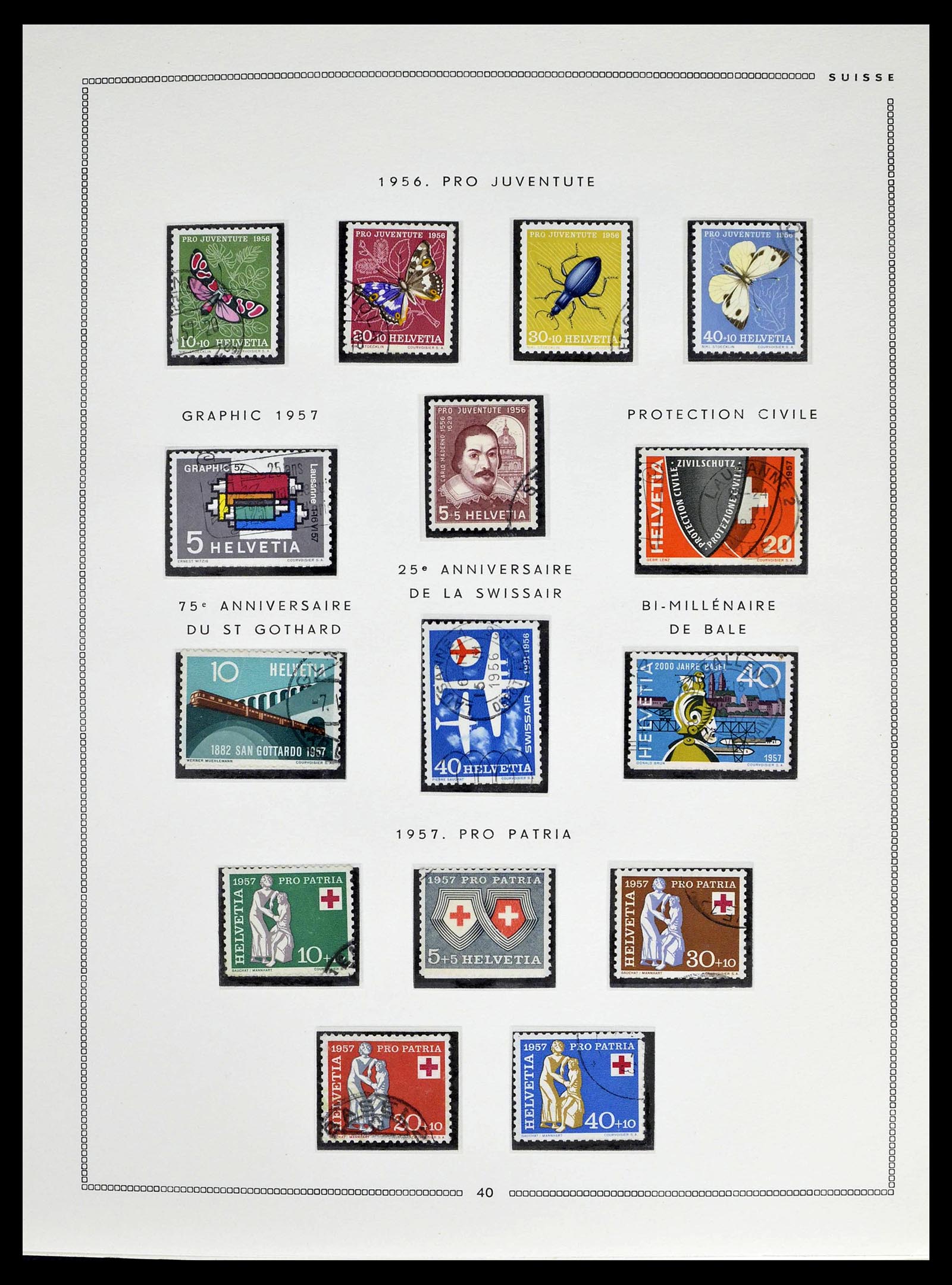 39094 0038 - Postzegelverzameling 39094 Zwitserland 1850-2005.