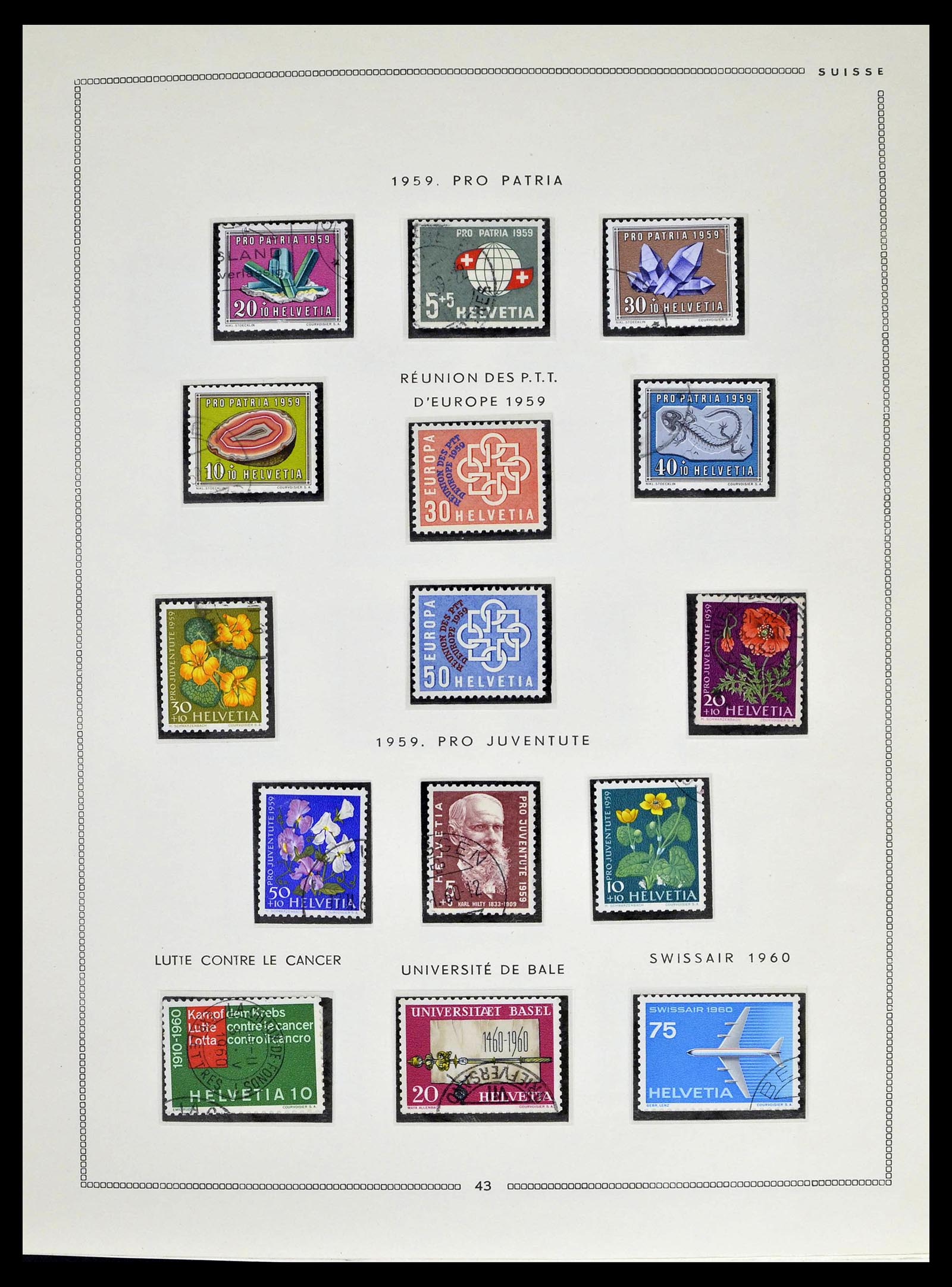 39094 0041 - Stamp collection 39094 Switzerland 1850-2005.