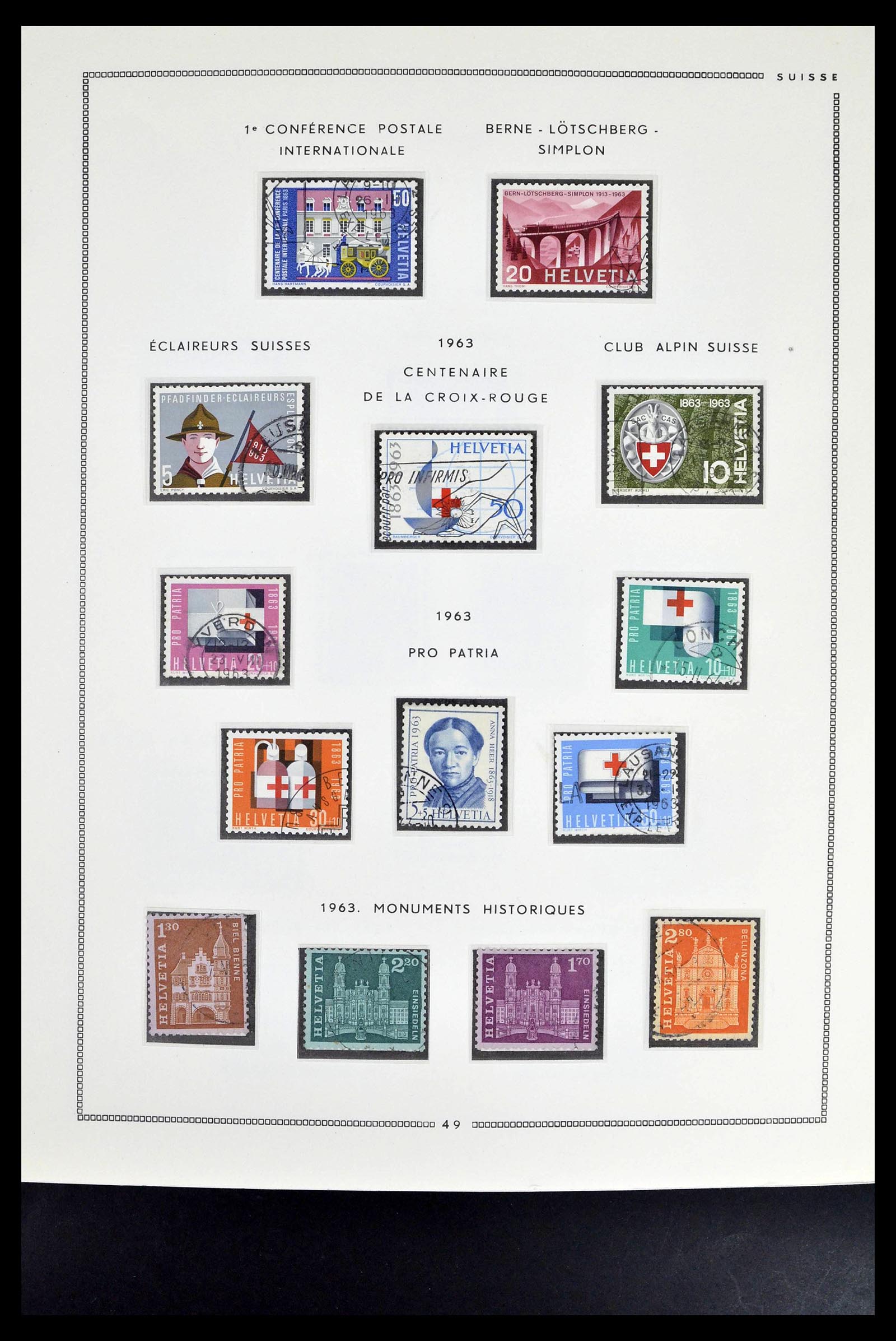 39094 0047 - Stamp collection 39094 Switzerland 1850-2005.