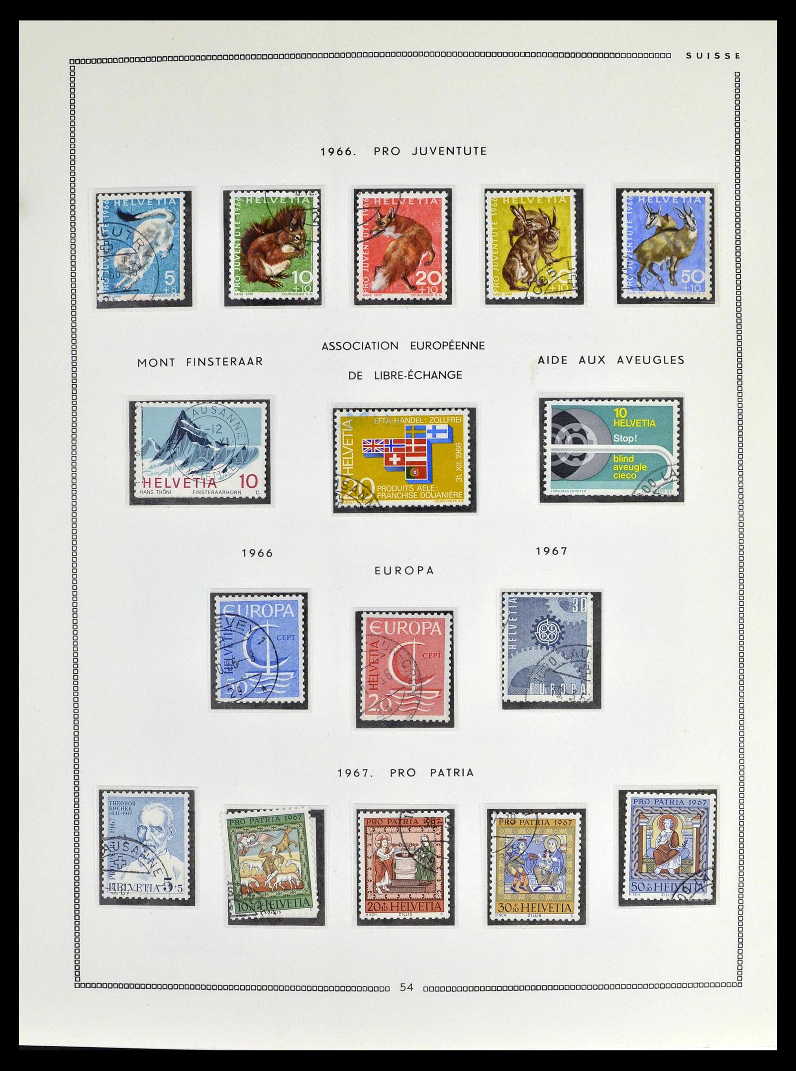 39094 0052 - Stamp collection 39094 Switzerland 1850-2005.