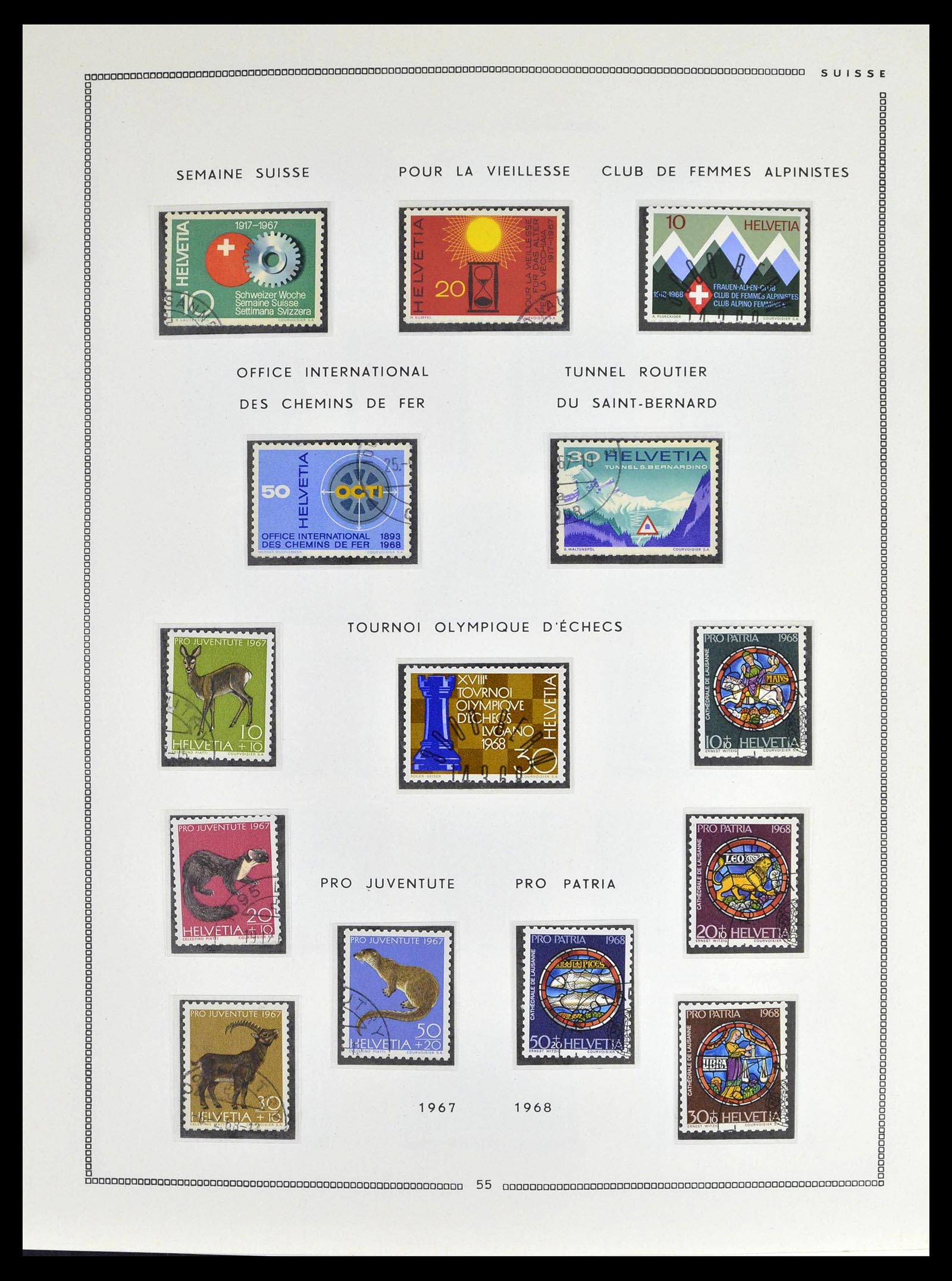 39094 0053 - Stamp collection 39094 Switzerland 1850-2005.