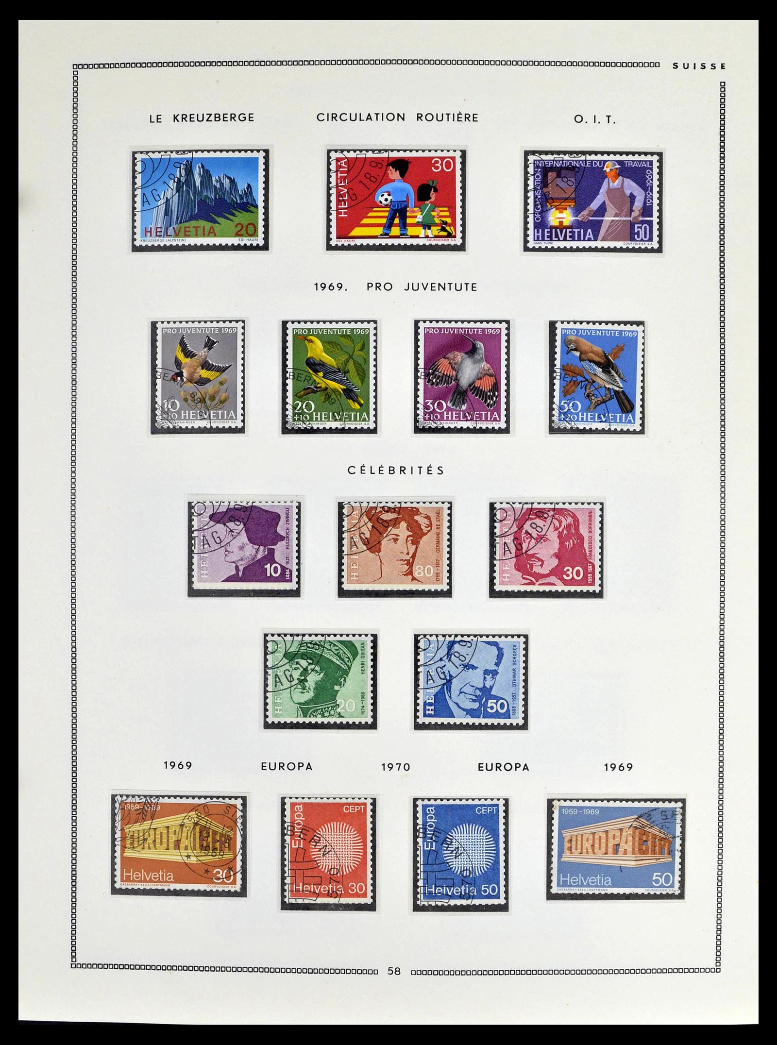 39094 0056 - Stamp collection 39094 Switzerland 1850-2005.