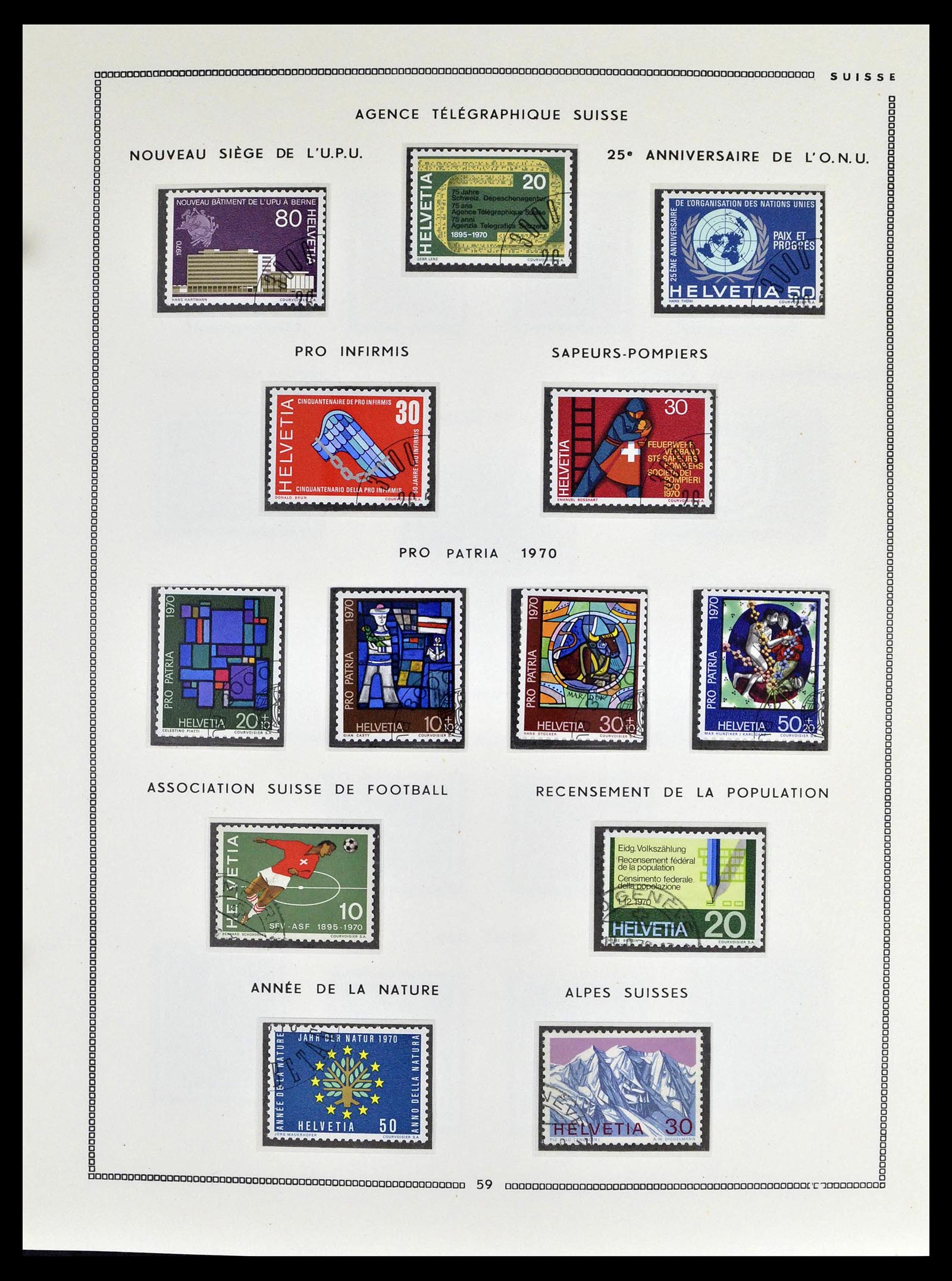 39094 0057 - Stamp collection 39094 Switzerland 1850-2005.