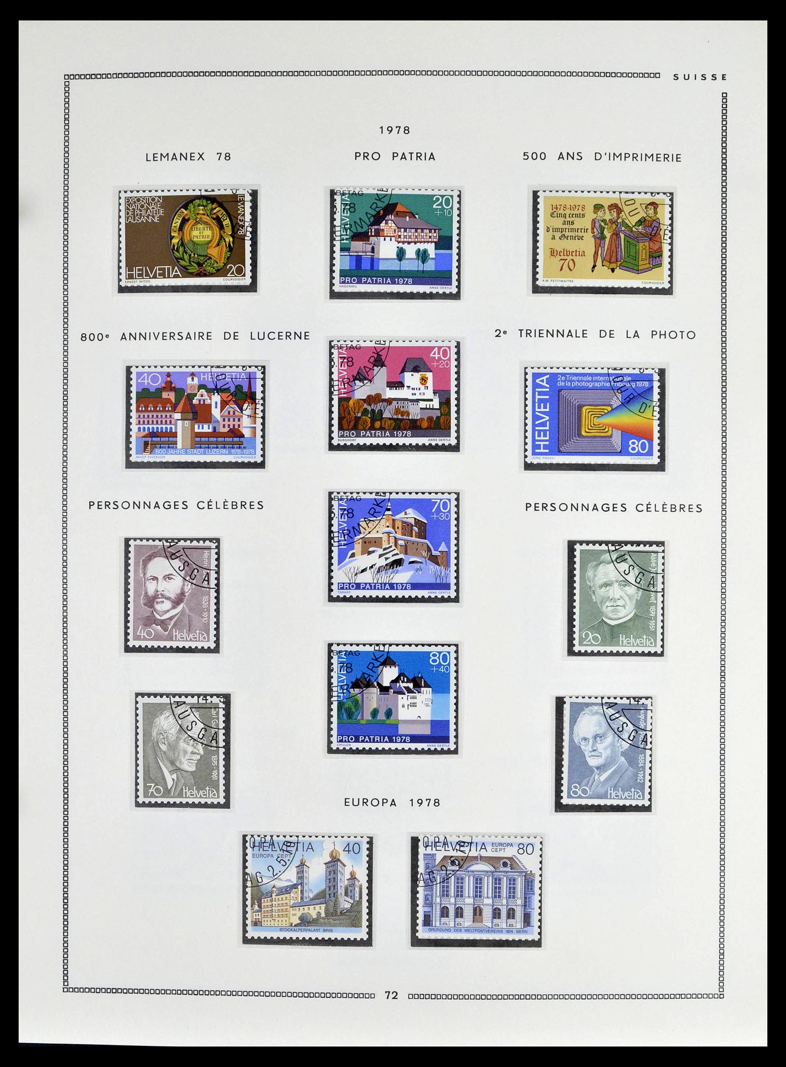 39094 0070 - Stamp collection 39094 Switzerland 1850-2005.