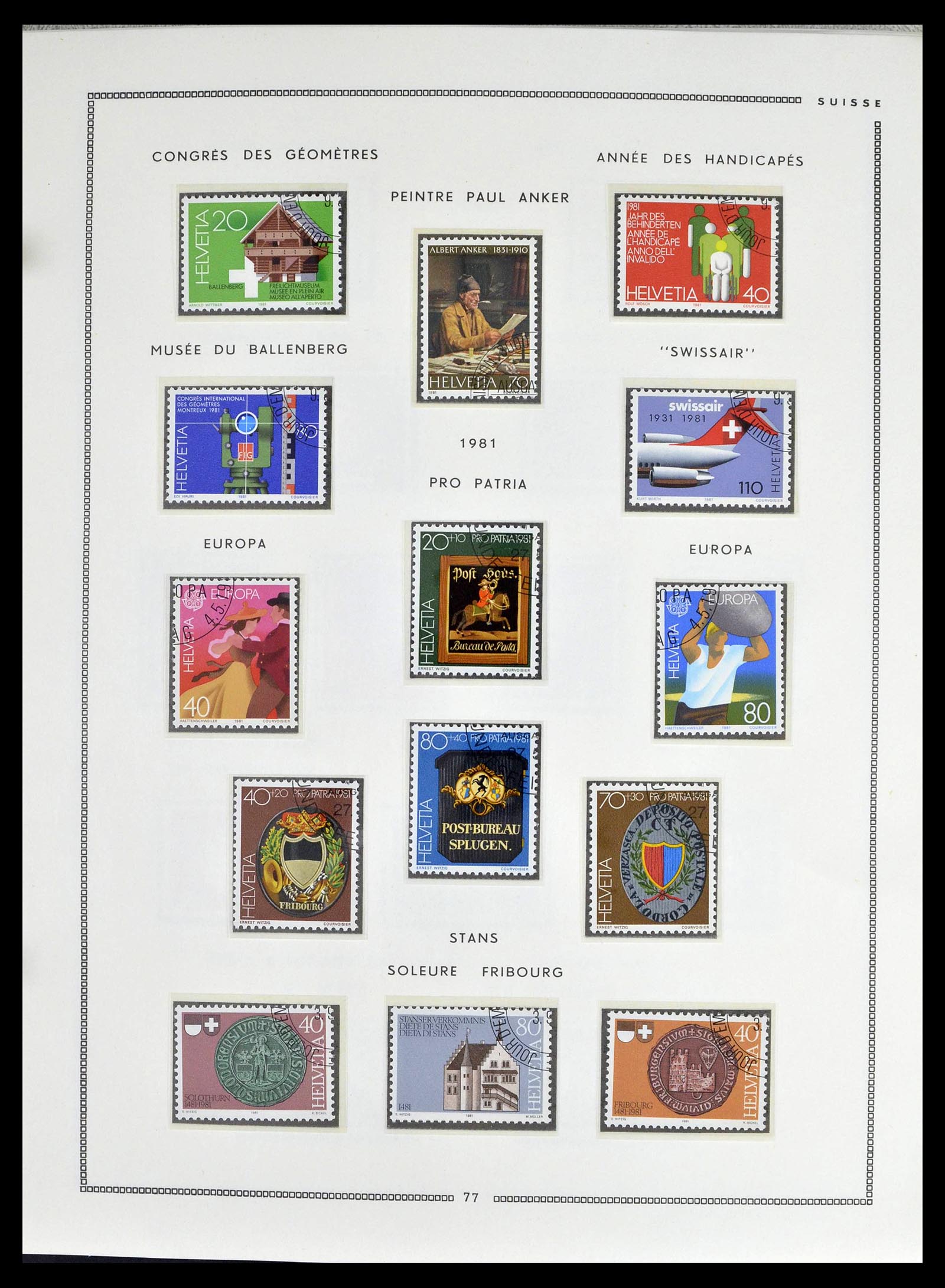 39094 0075 - Stamp collection 39094 Switzerland 1850-2005.