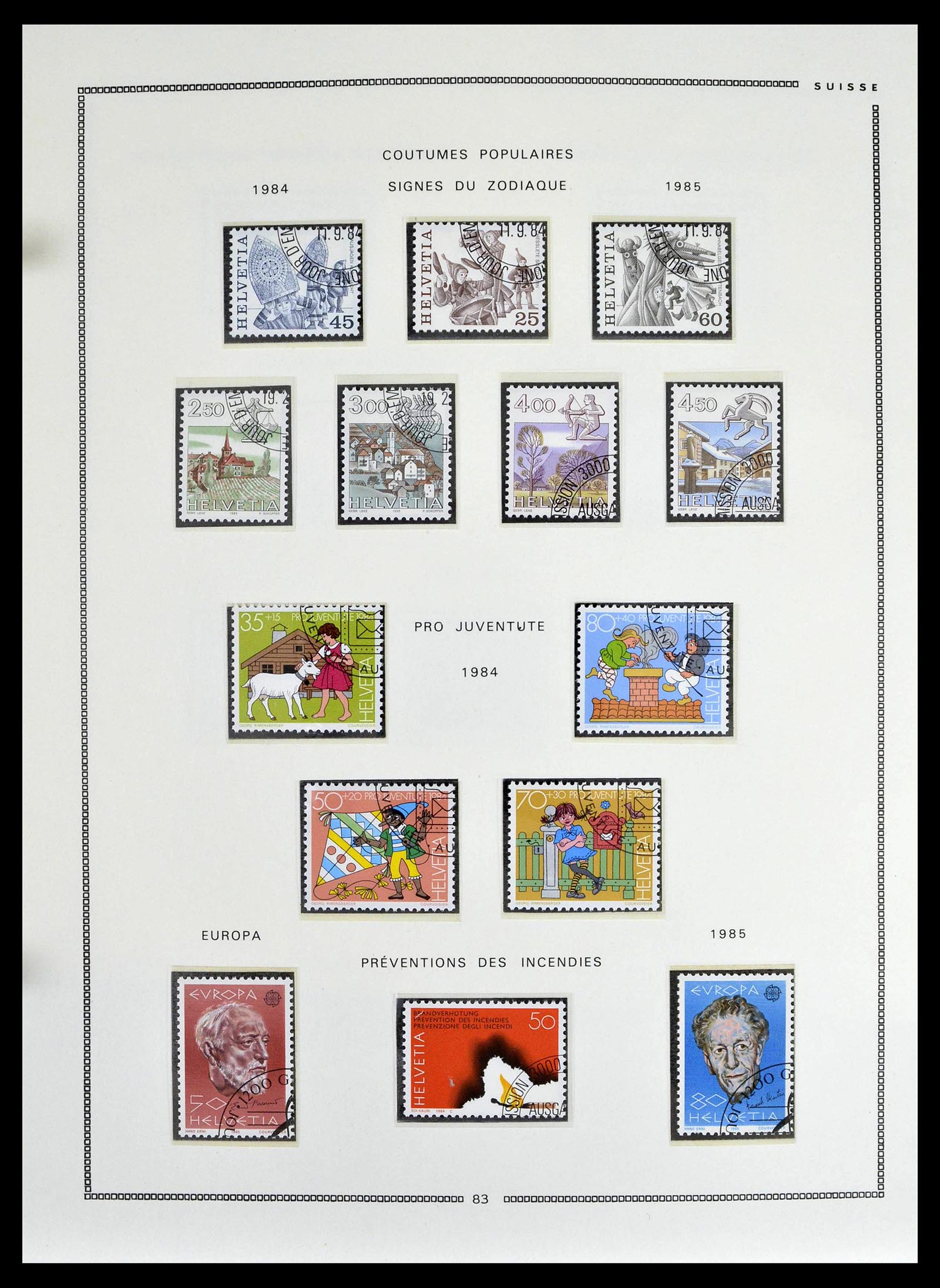 39094 0081 - Stamp collection 39094 Switzerland 1850-2005.