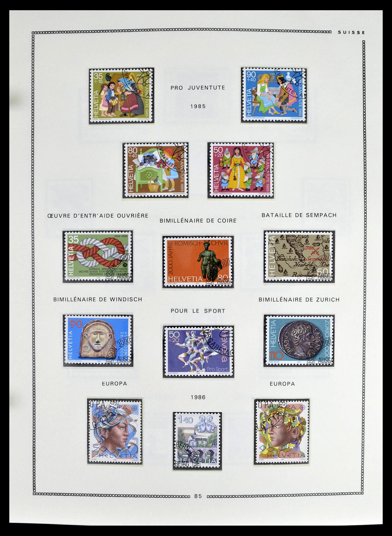 39094 0083 - Stamp collection 39094 Switzerland 1850-2005.