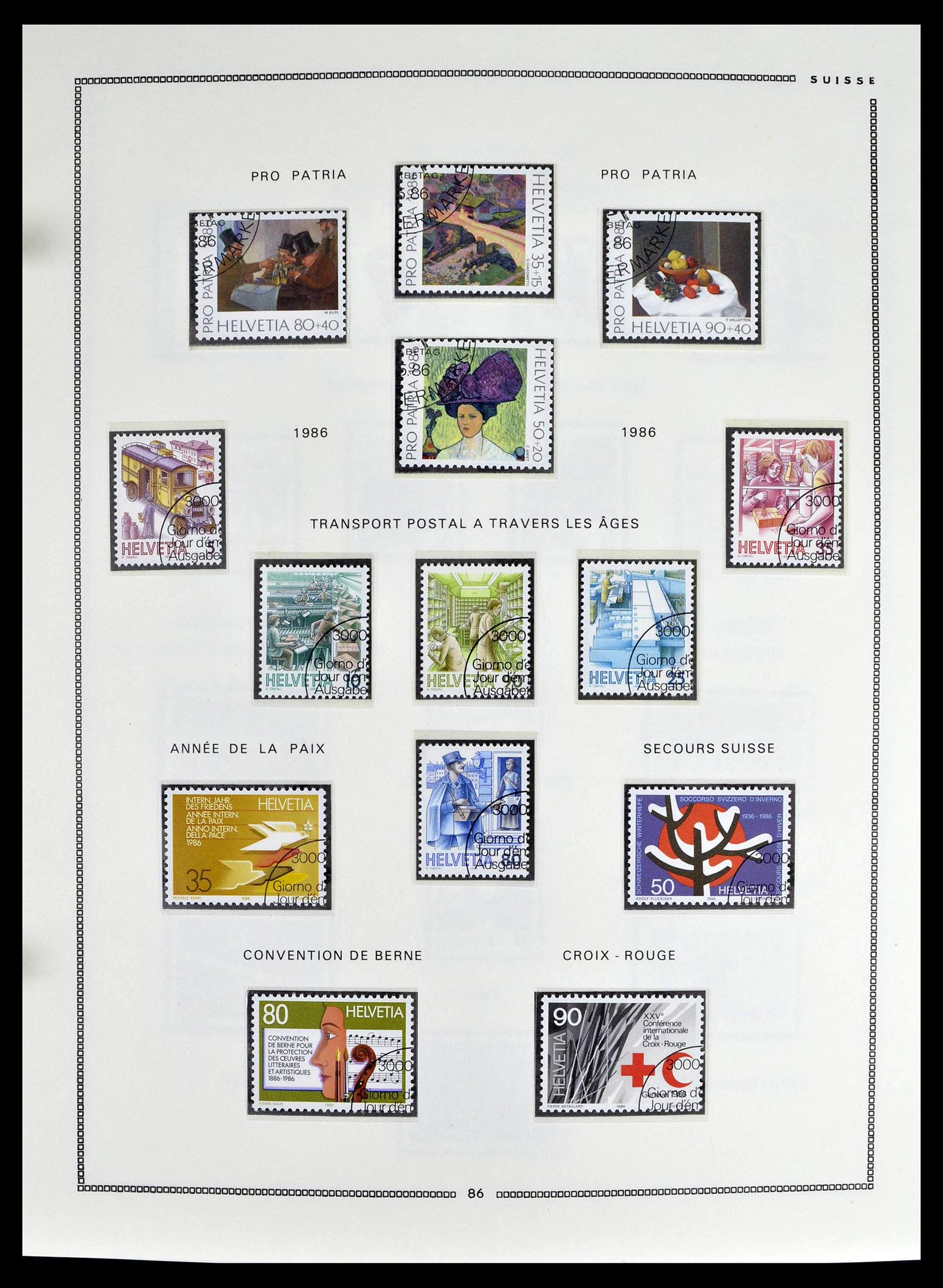 39094 0084 - Stamp collection 39094 Switzerland 1850-2005.