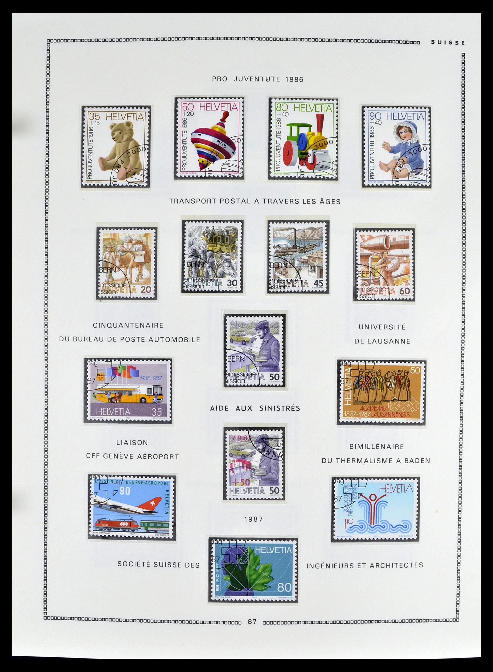 39094 0085 - Stamp collection 39094 Switzerland 1850-2005.