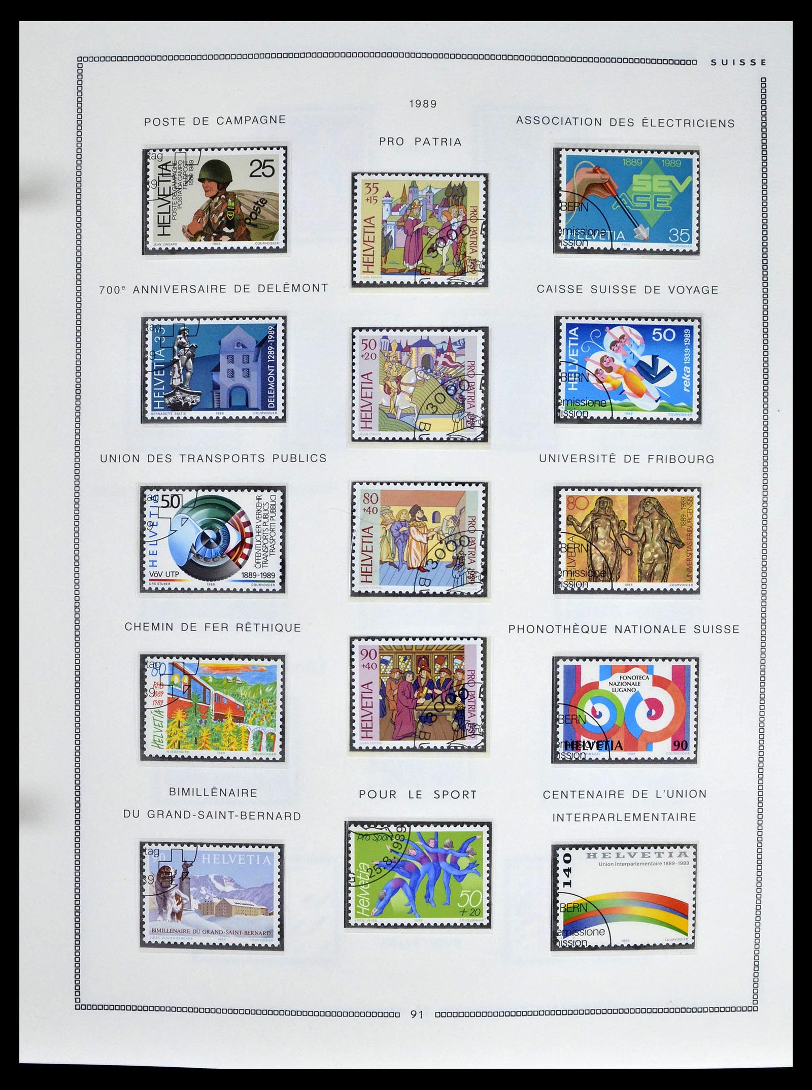 39094 0089 - Stamp collection 39094 Switzerland 1850-2005.
