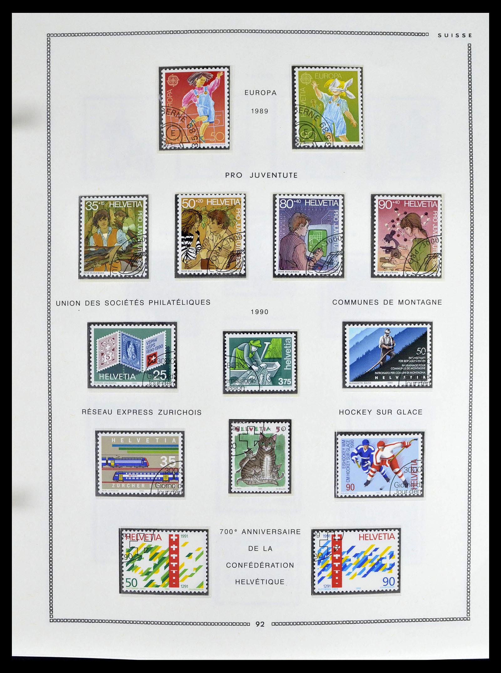 39094 0090 - Stamp collection 39094 Switzerland 1850-2005.