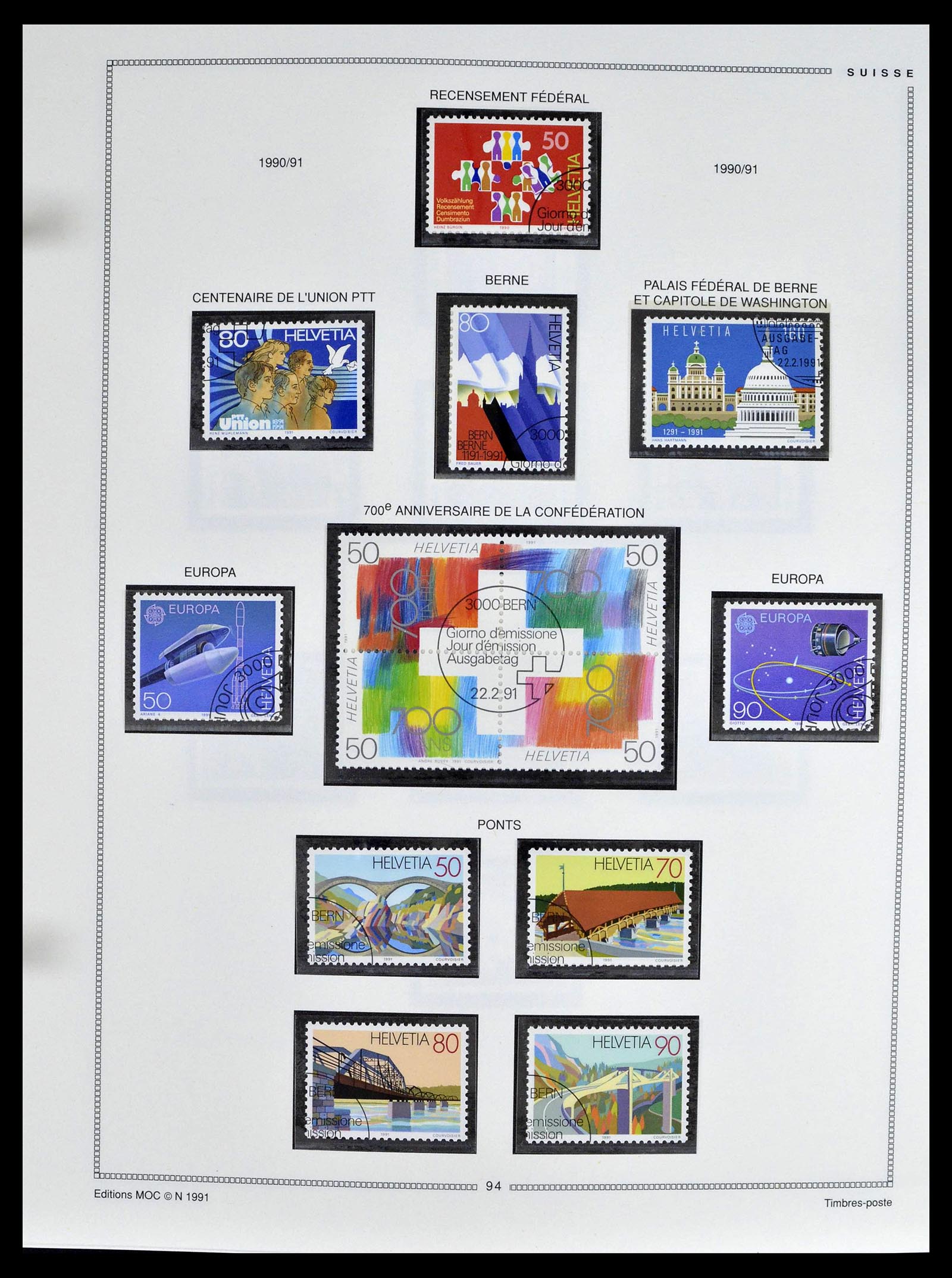 39094 0092 - Stamp collection 39094 Switzerland 1850-2005.