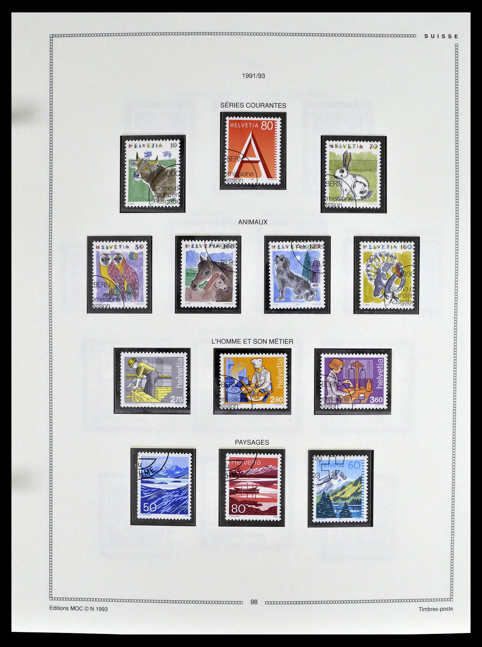 39094 0096 - Stamp collection 39094 Switzerland 1850-2005.
