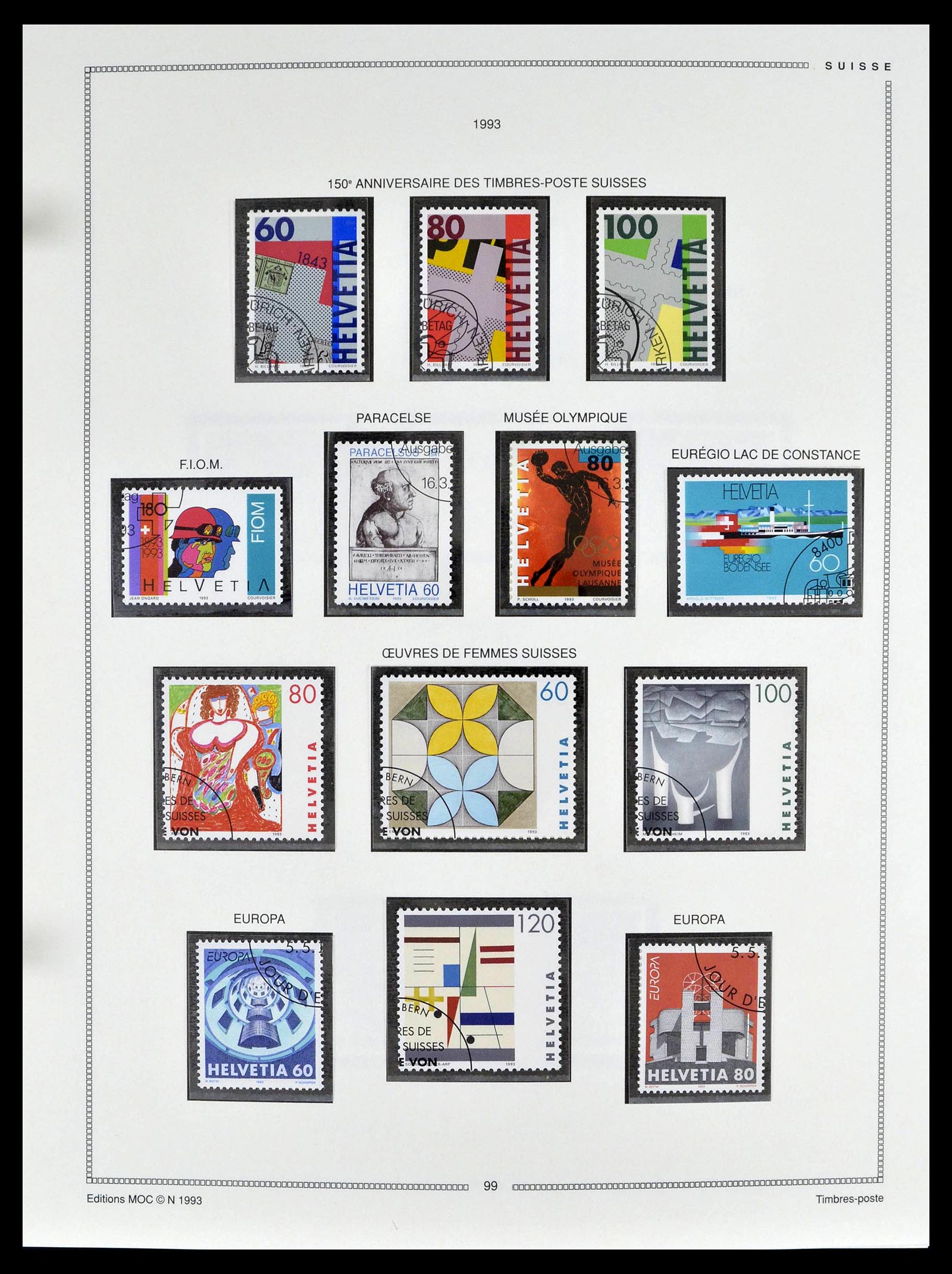 39094 0097 - Stamp collection 39094 Switzerland 1850-2005.