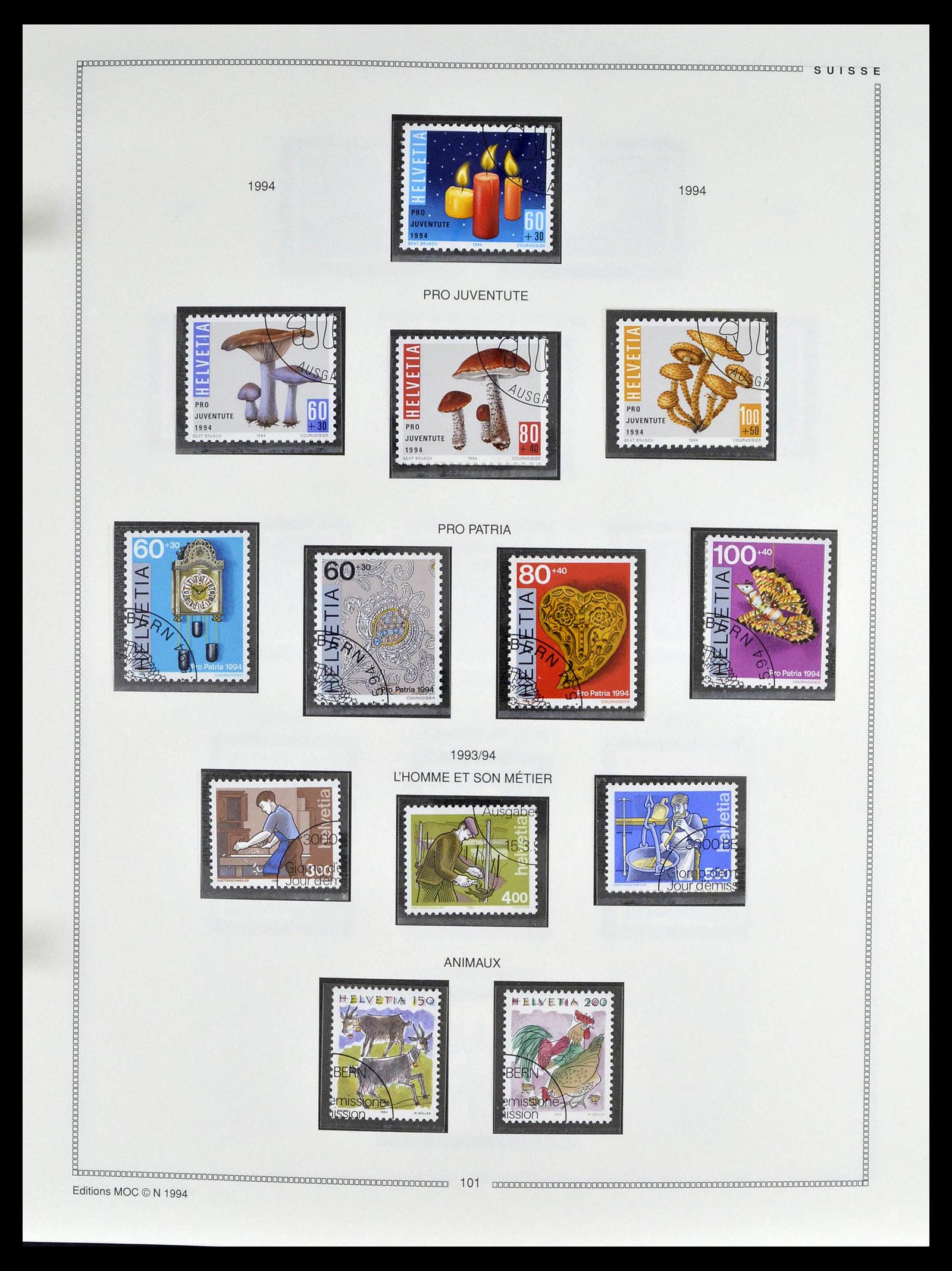 39094 0099 - Stamp collection 39094 Switzerland 1850-2005.