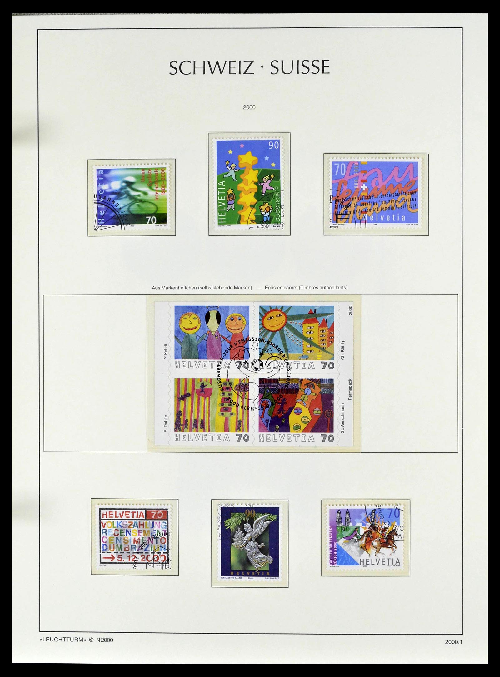 39094 0121 - Stamp collection 39094 Switzerland 1850-2005.