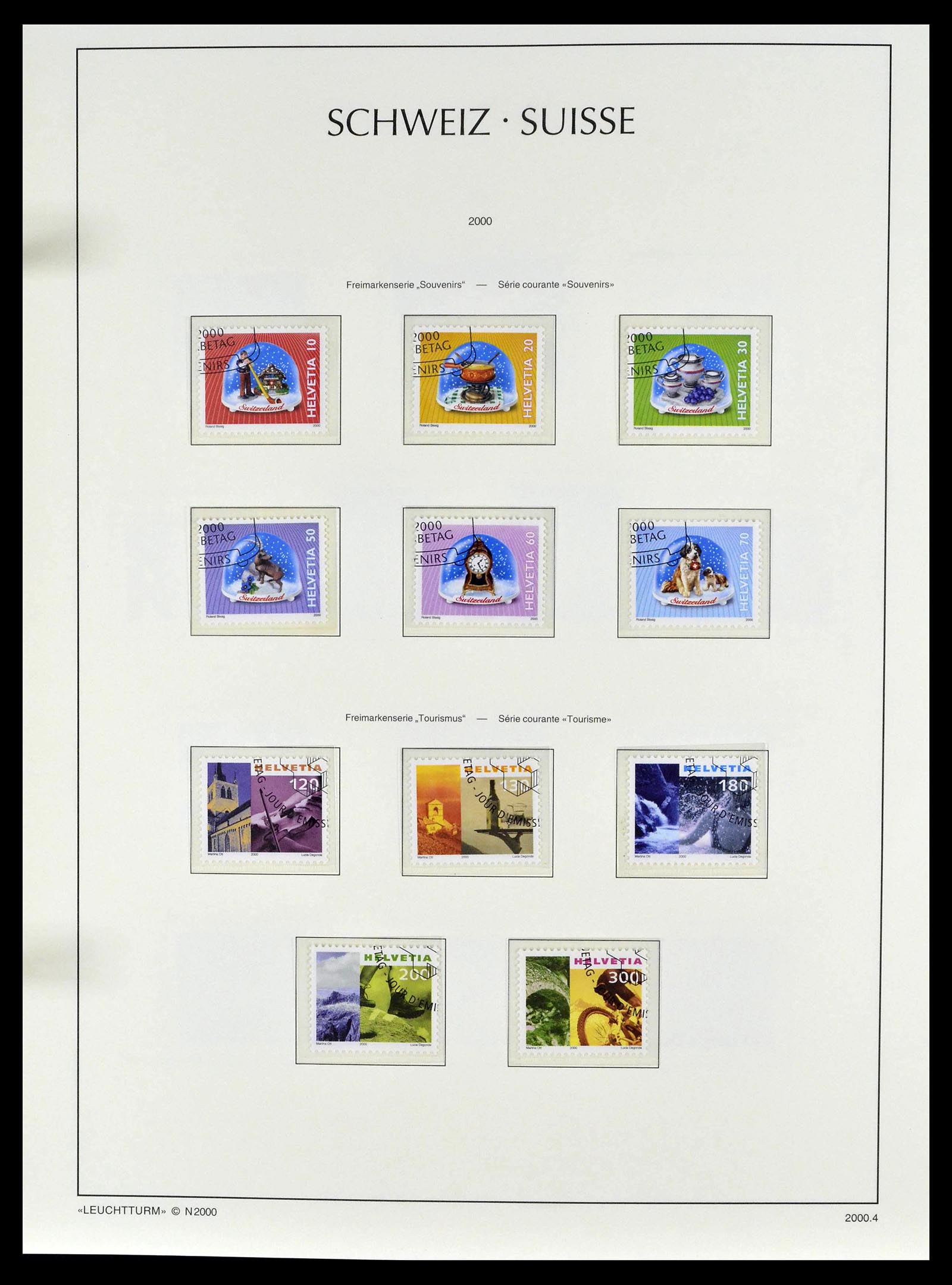 39094 0124 - Stamp collection 39094 Switzerland 1850-2005.