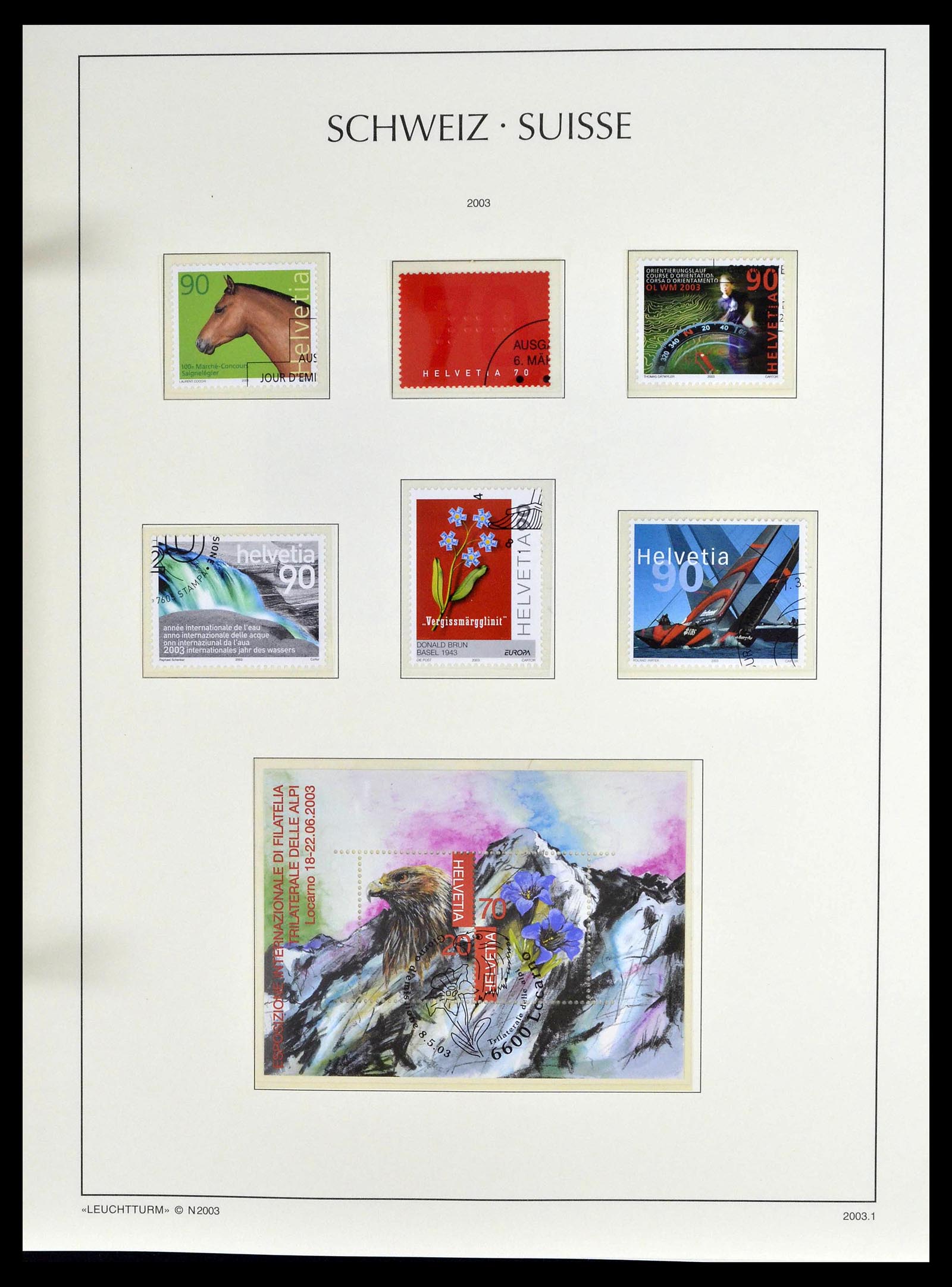 39094 0135 - Stamp collection 39094 Switzerland 1850-2005.