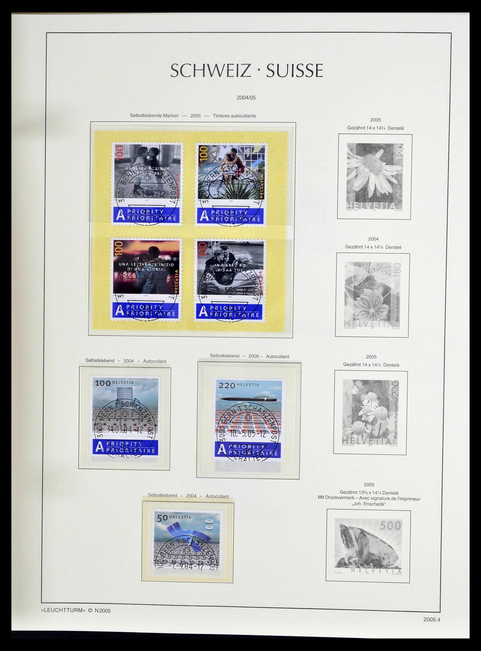 39094 0148 - Stamp collection 39094 Switzerland 1850-2005.