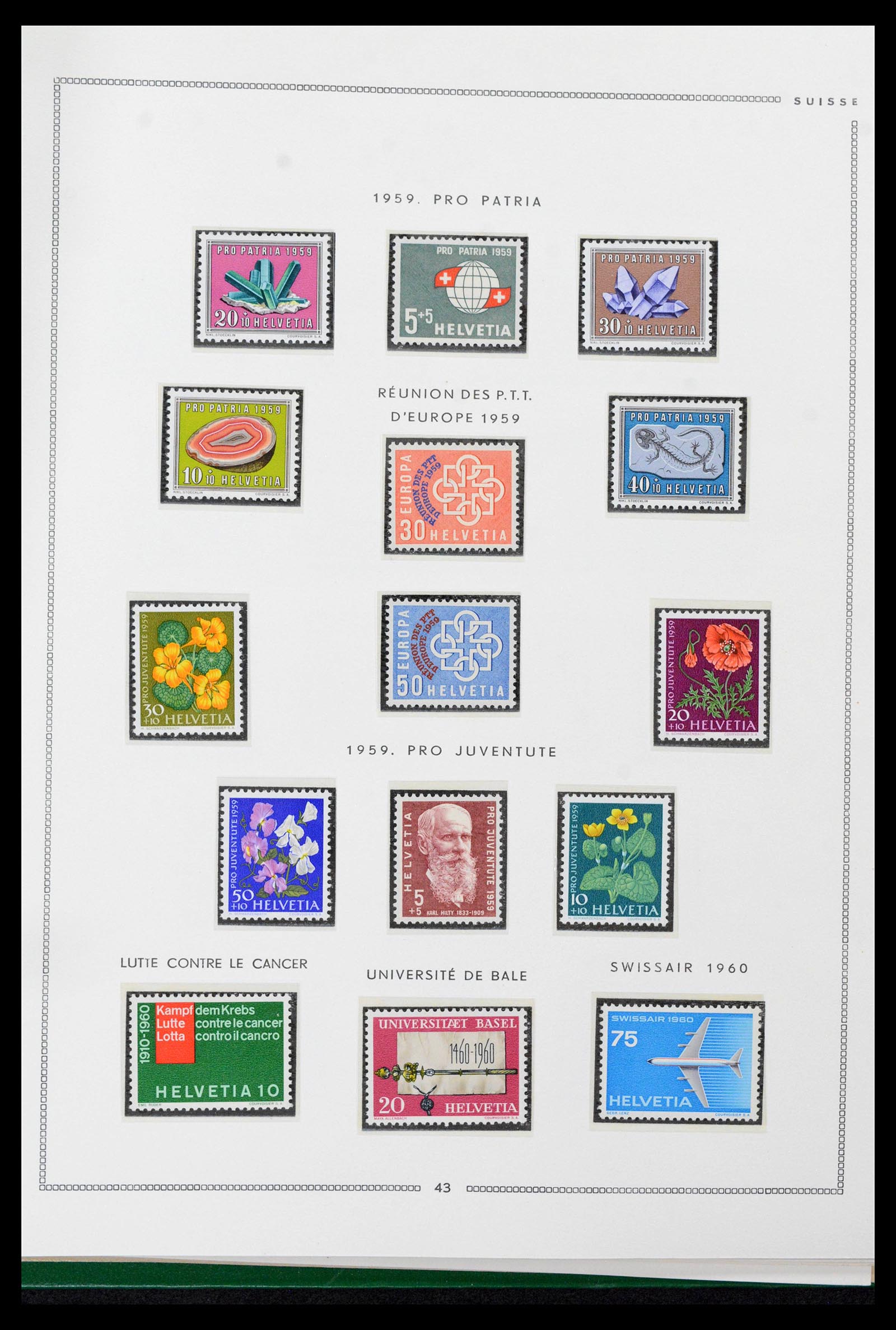 39096 0038 - Stamp collection 39096 Switzerland 1907-1963.
