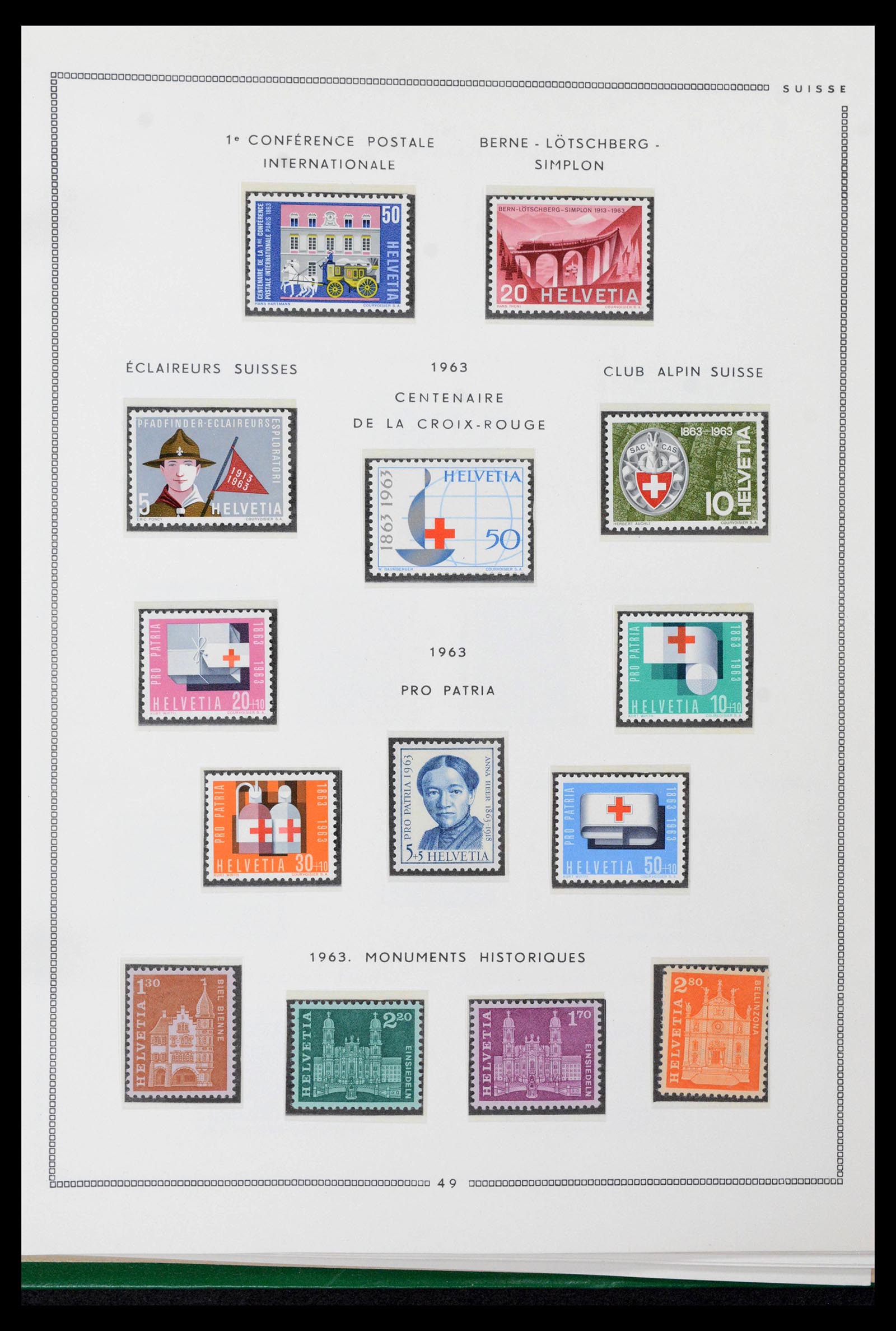 39096 0044 - Postzegelverzameling 39096 Zwitserland 1907-1963.