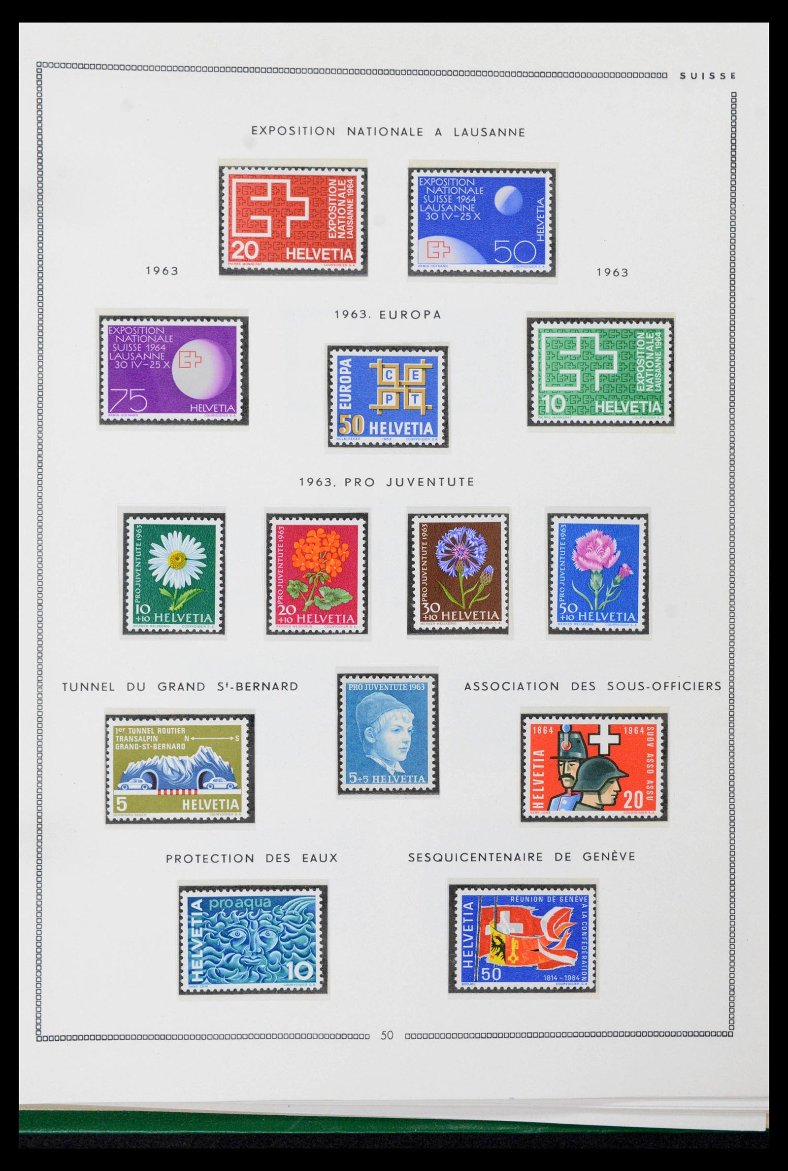 39096 0045 - Postzegelverzameling 39096 Zwitserland 1907-1963.