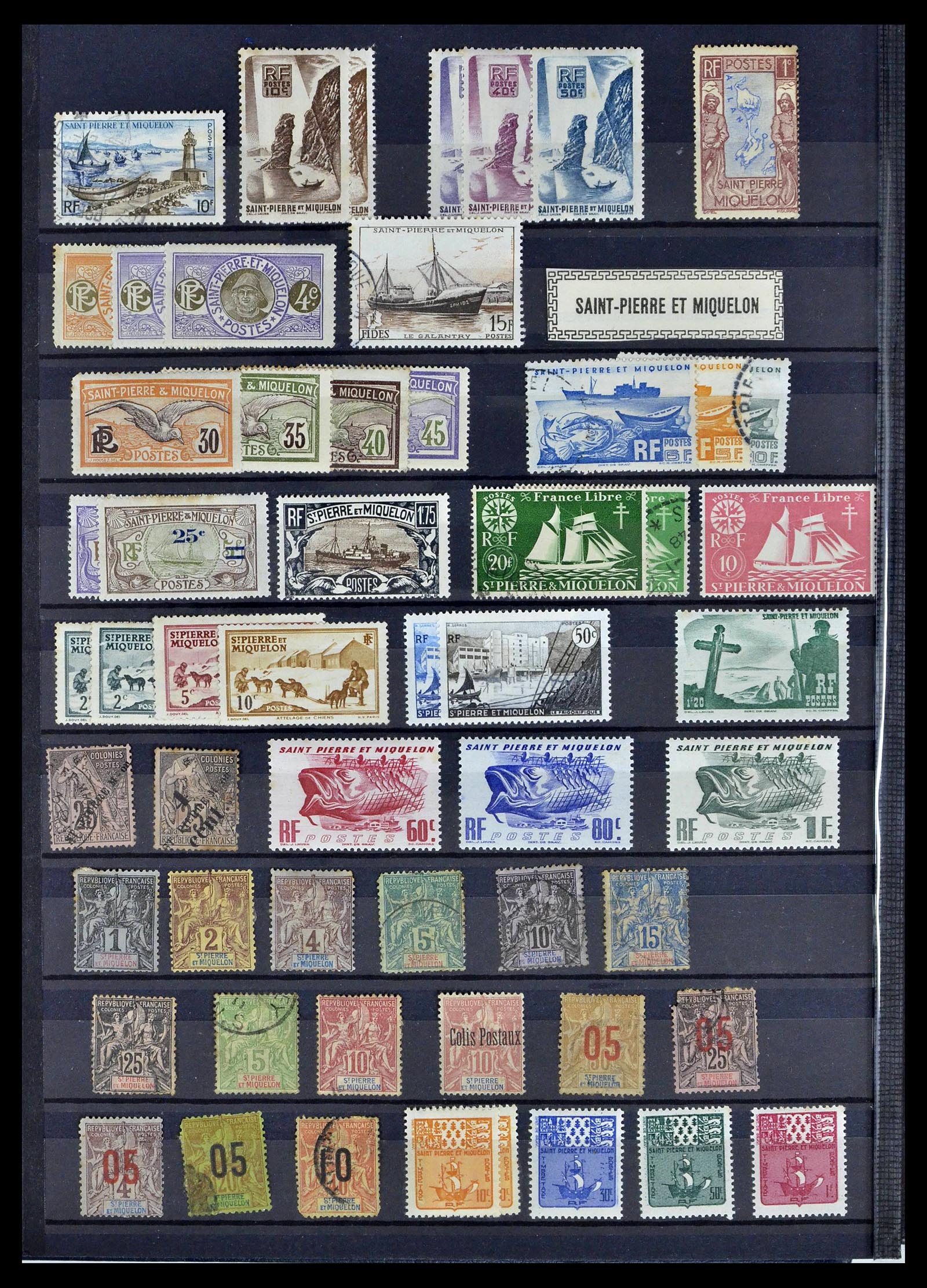 39097 0006 - Postzegelverzameling 39097 Franse koloniën 1880-2000.