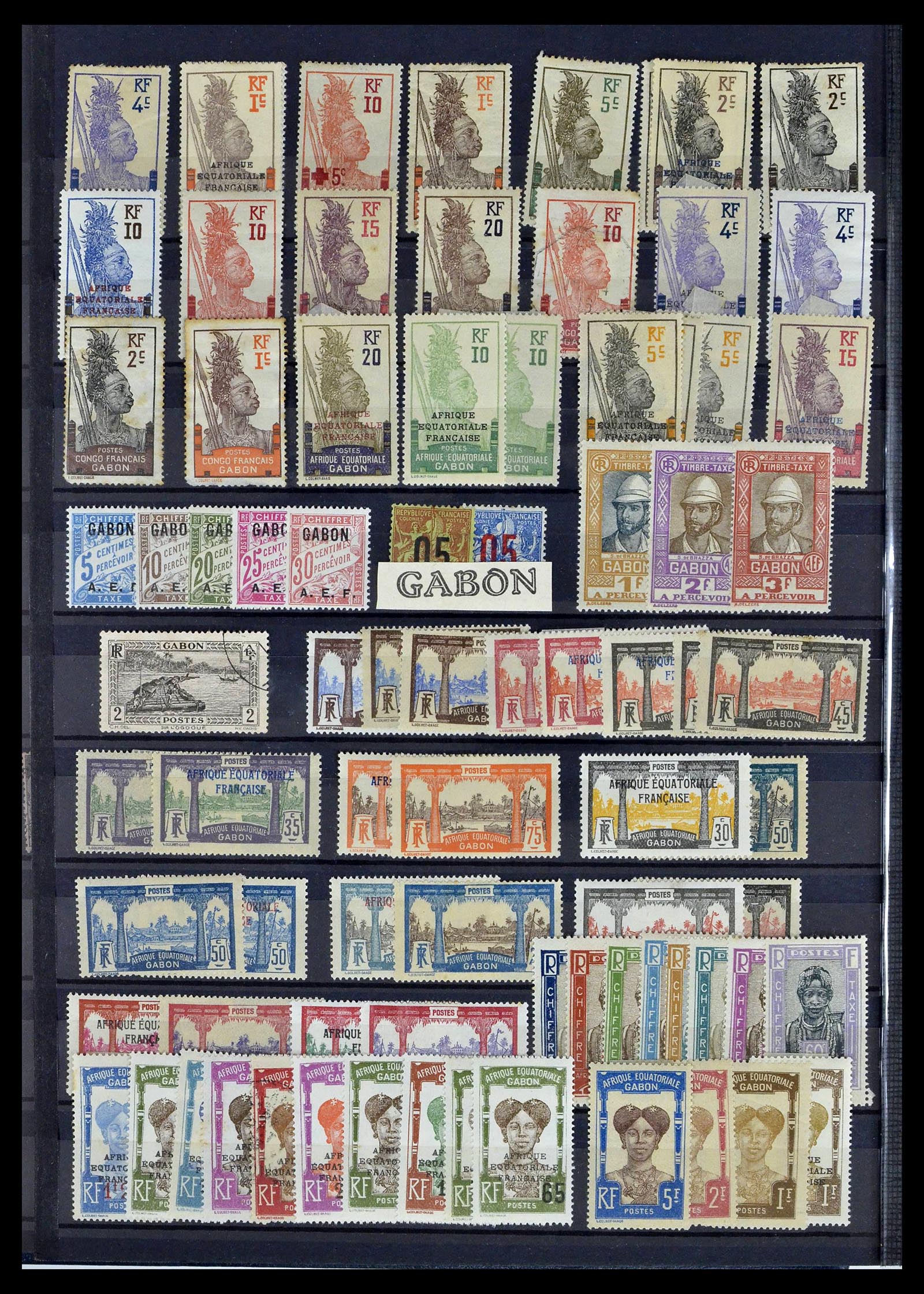 39097 0008 - Postzegelverzameling 39097 Franse koloniën 1880-2000.
