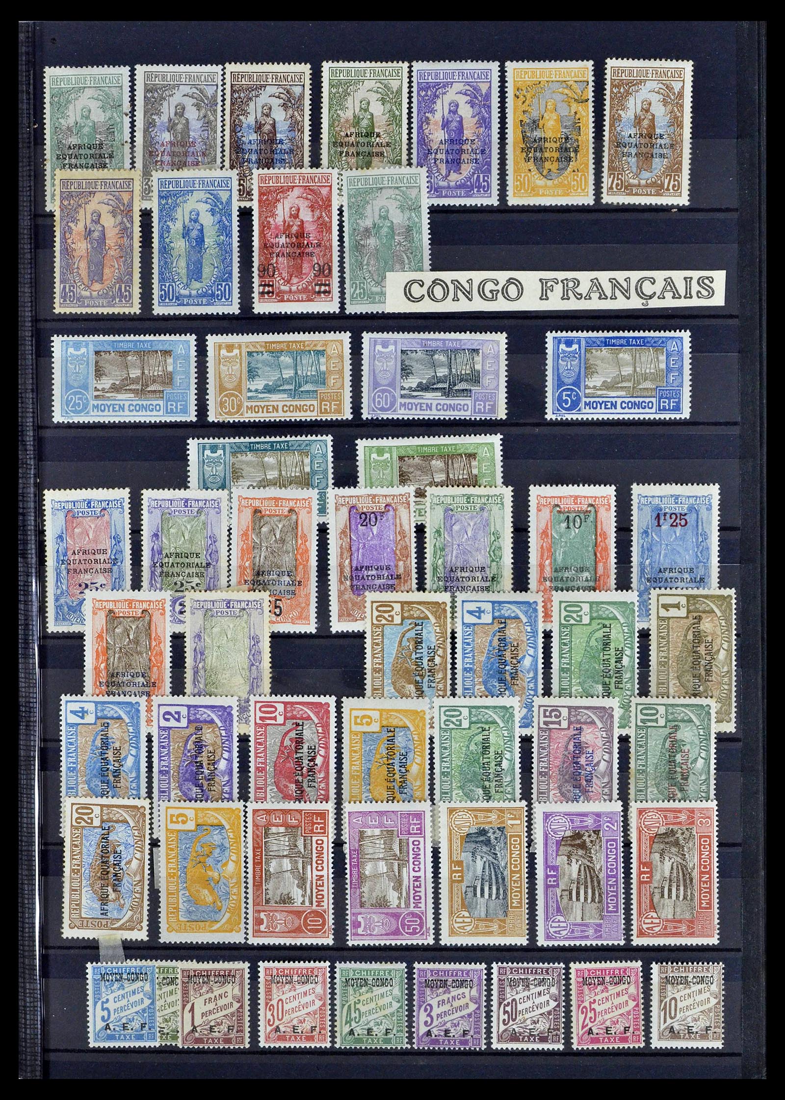 39097 0009 - Postzegelverzameling 39097 Franse koloniën 1880-2000.