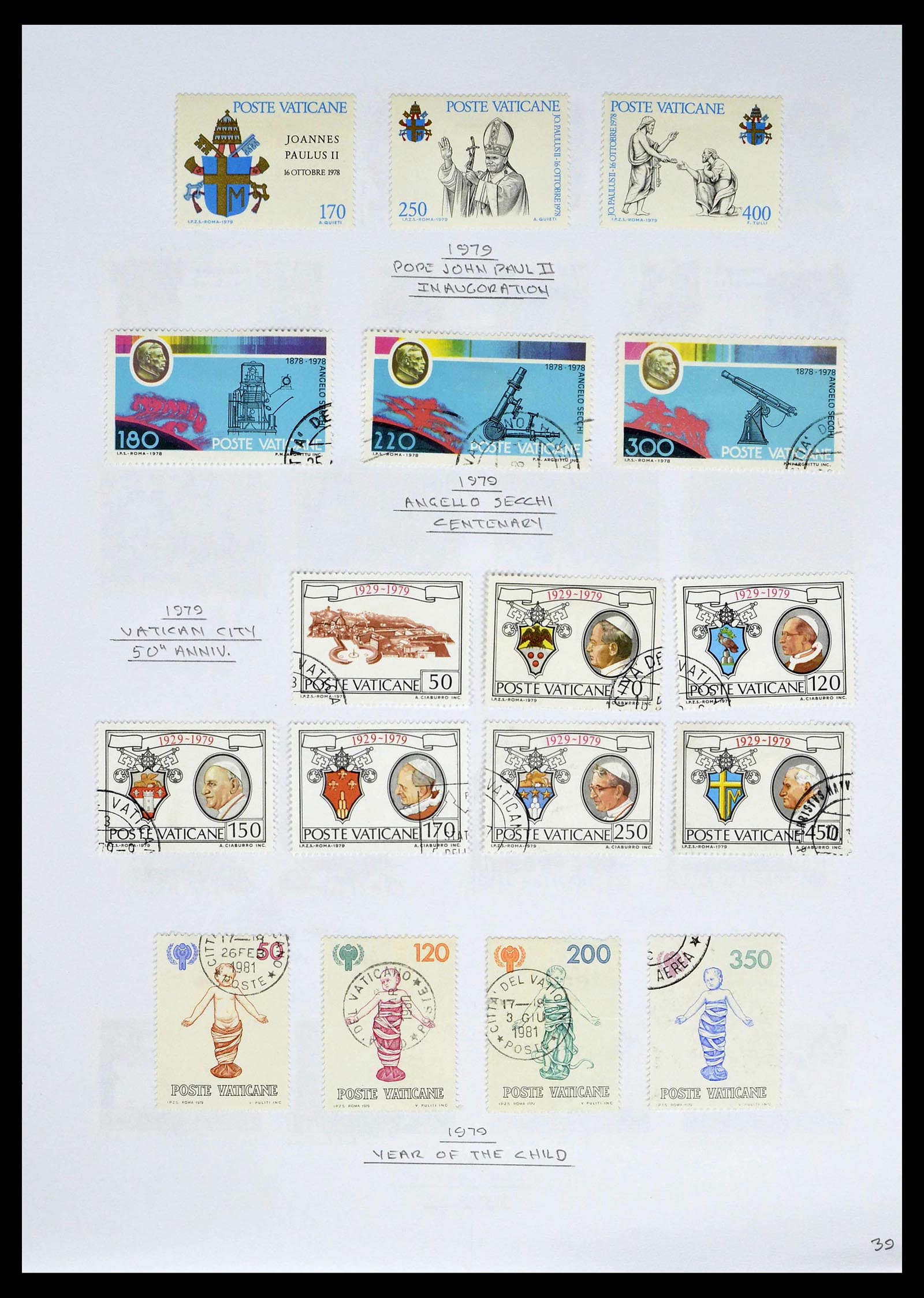 39099 0041 - Stamp collection 39099 Vatican 1852-2008.