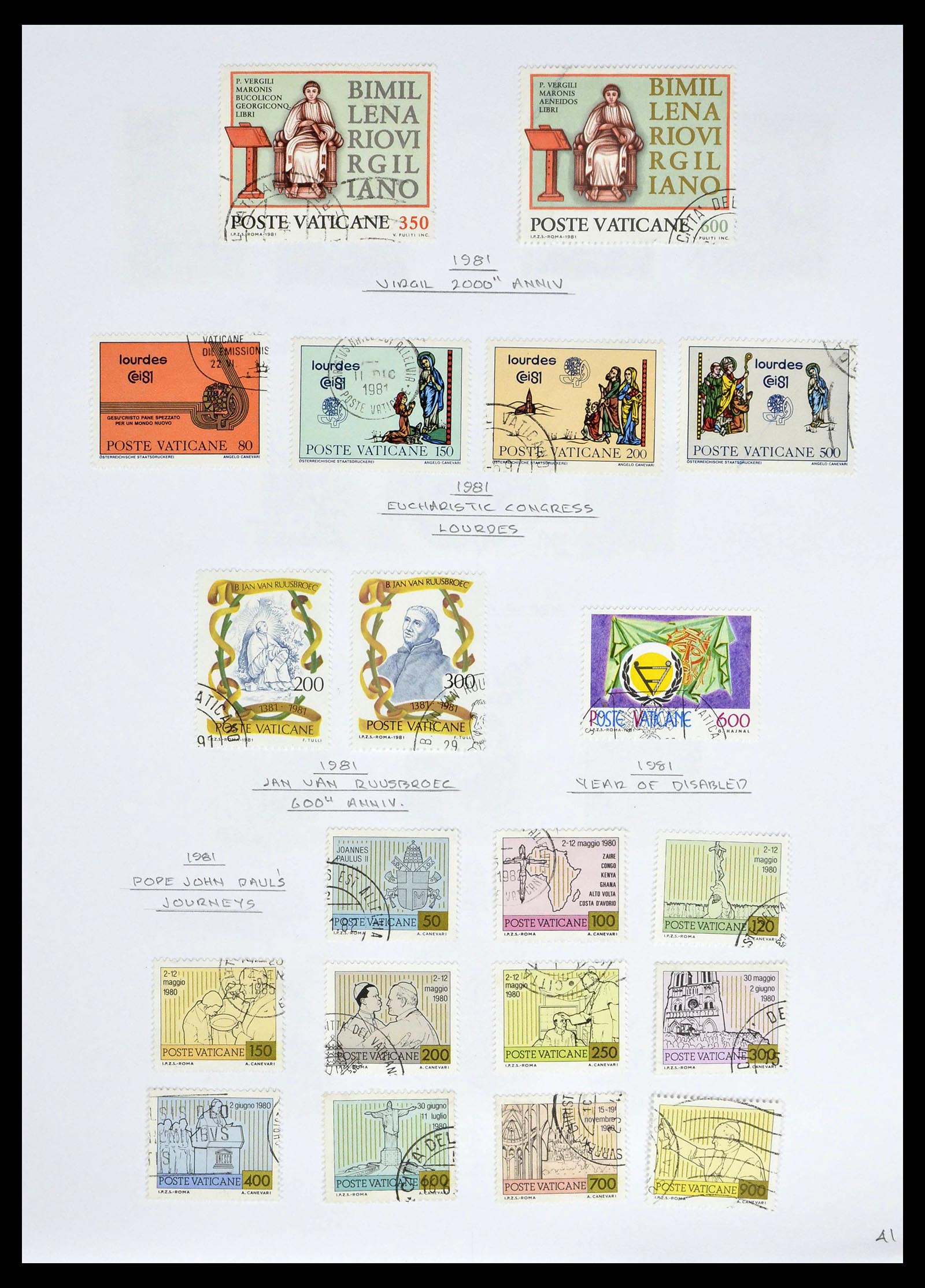 39099 0043 - Stamp collection 39099 Vatican 1852-2008.