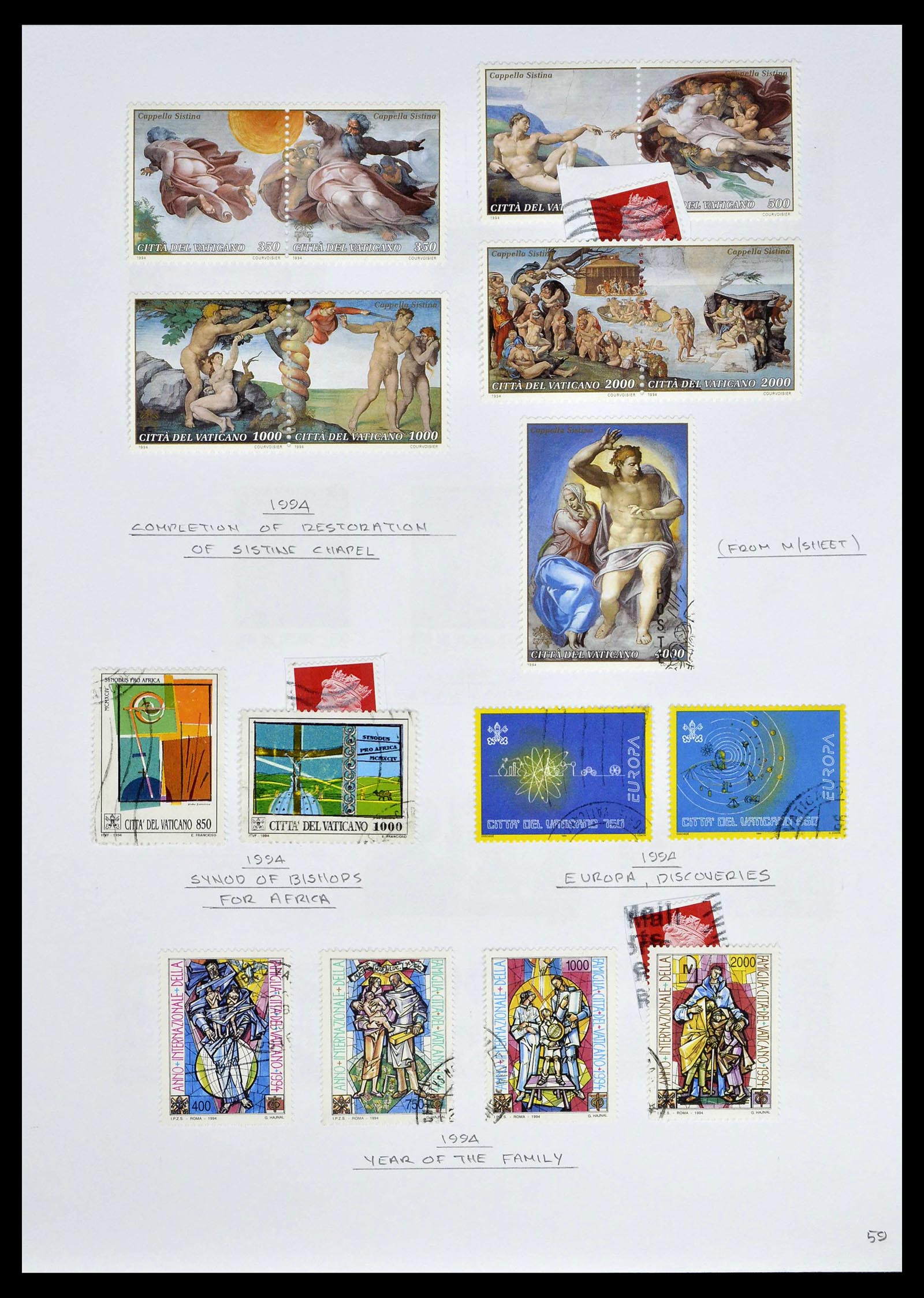 39099 0061 - Stamp collection 39099 Vatican 1852-2008.