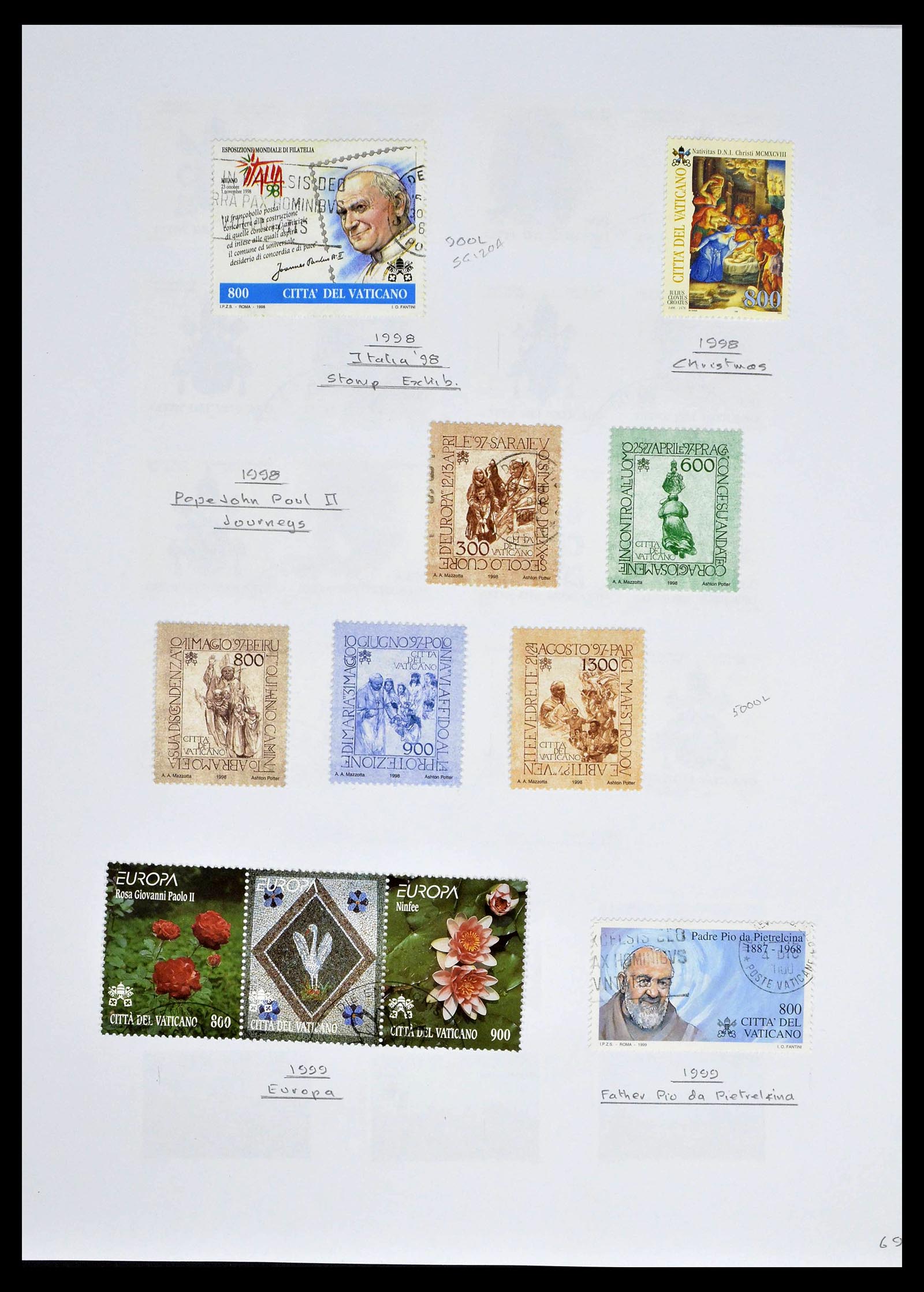 39099 0071 - Stamp collection 39099 Vatican 1852-2008.