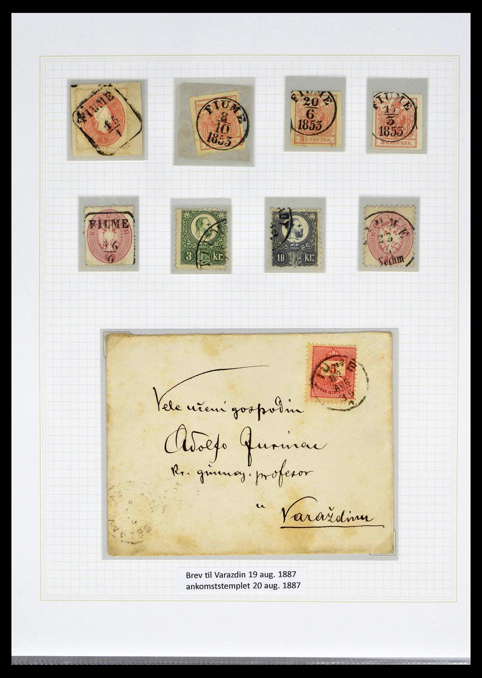 39100 0002 - Stamp collection 39100 Fiume exhibition collection 1850-1945.