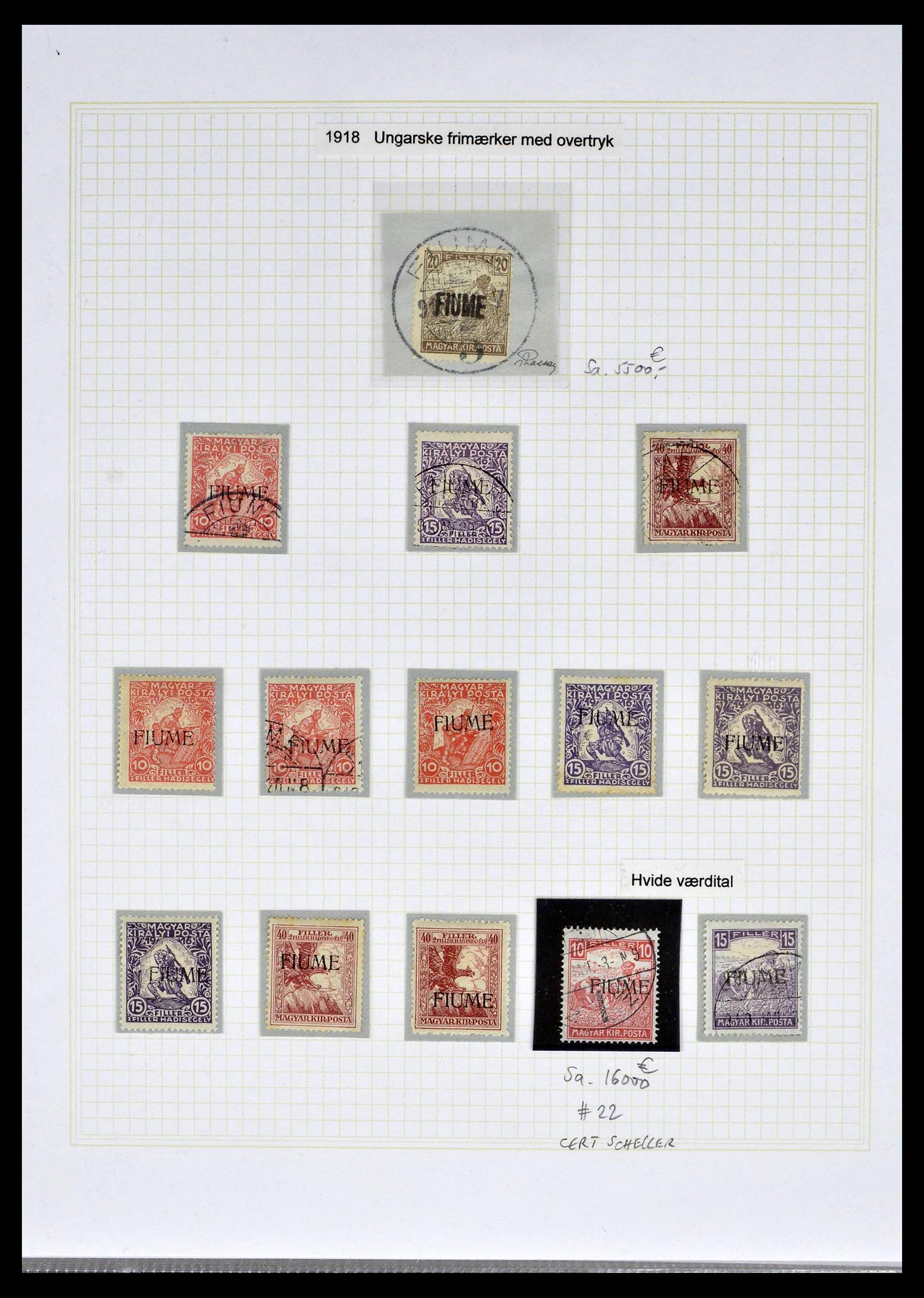 39100 0003 - Postzegelverzameling 39100 Fiume tentoonstellings verzameling 1850-19