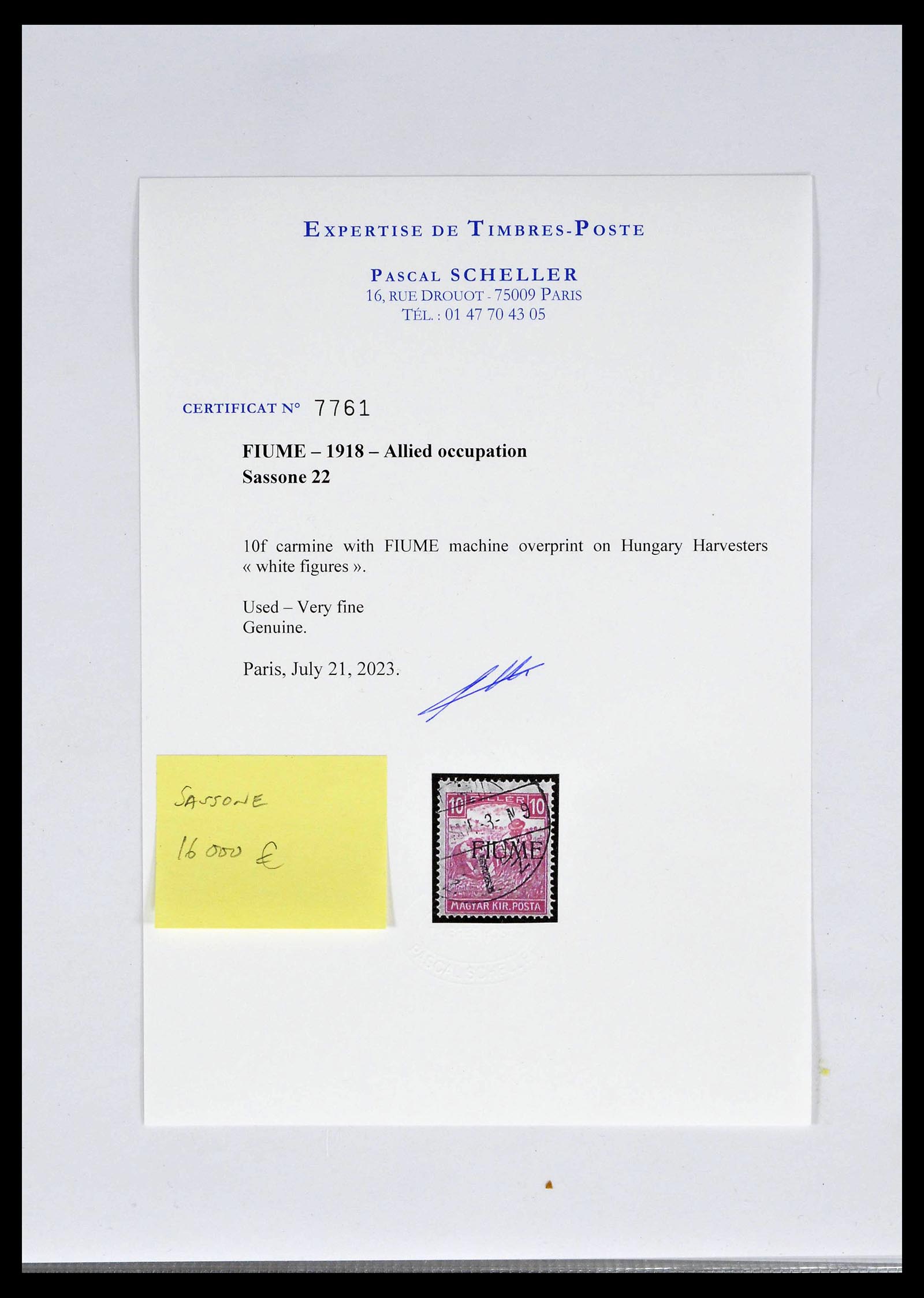 39100 0005 - Postzegelverzameling 39100 Fiume tentoonstellings verzameling 1850-19