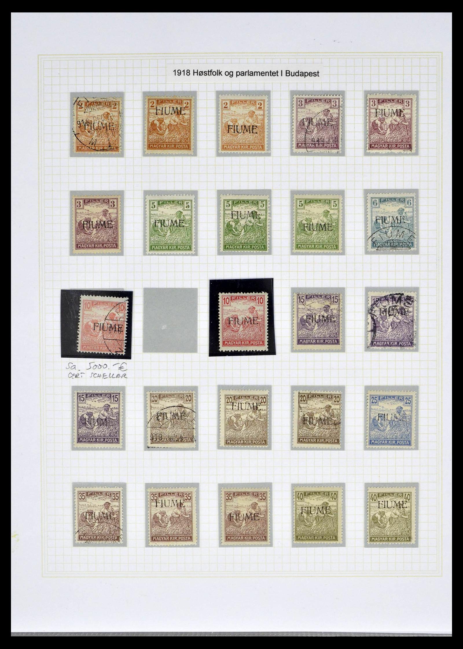 39100 0006 - Postzegelverzameling 39100 Fiume tentoonstellings verzameling 1850-19