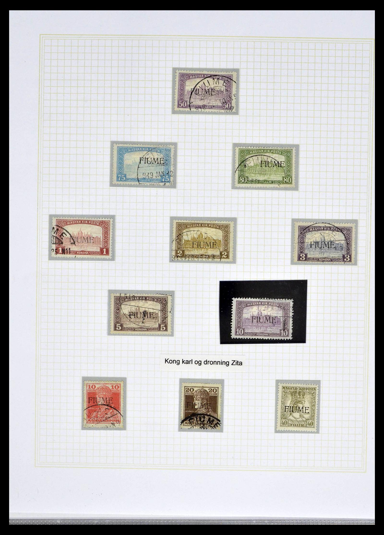 39100 0008 - Postzegelverzameling 39100 Fiume tentoonstellings verzameling 1850-19