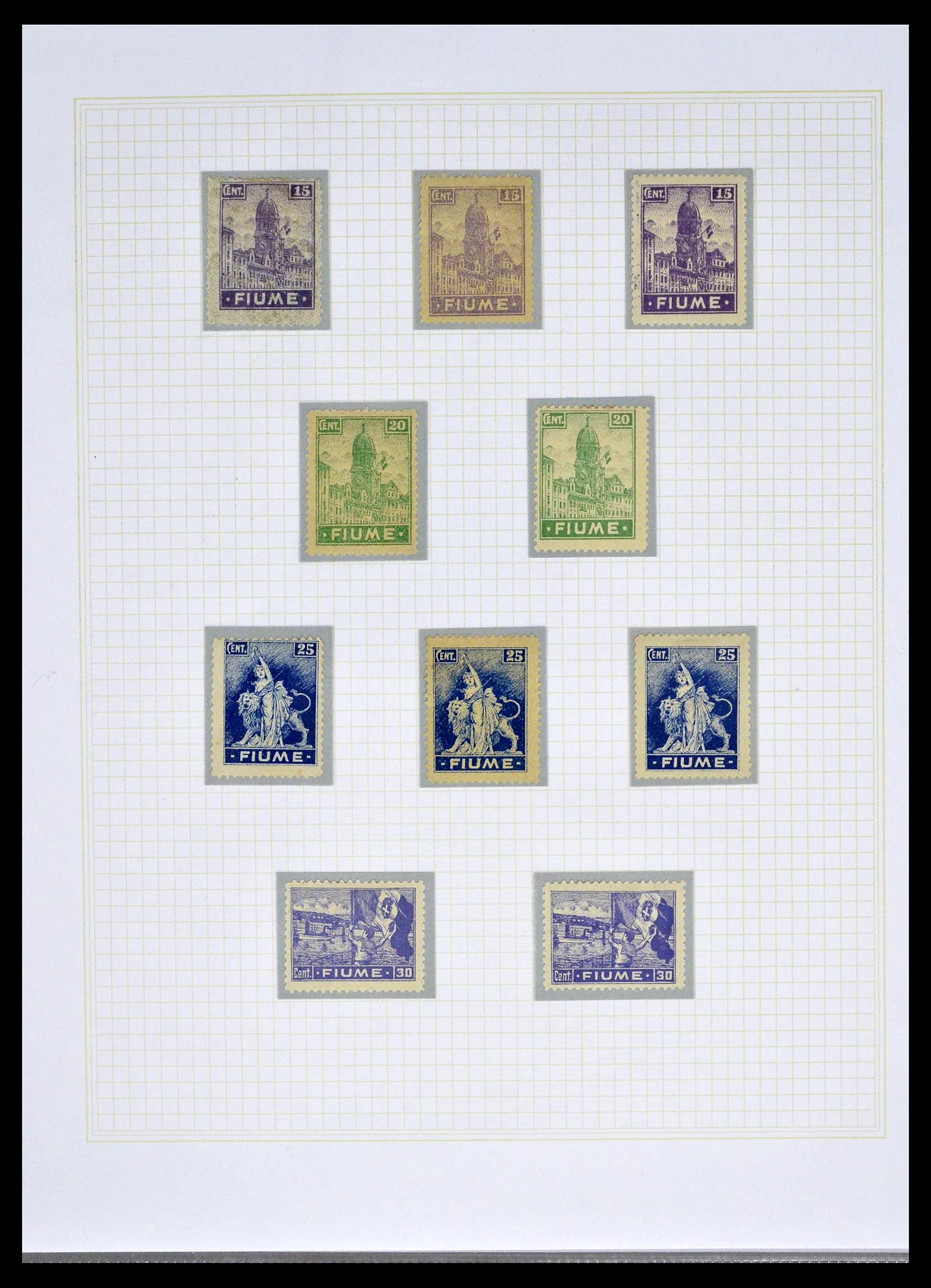 39100 0011 - Postzegelverzameling 39100 Fiume tentoonstellings verzameling 1850-19