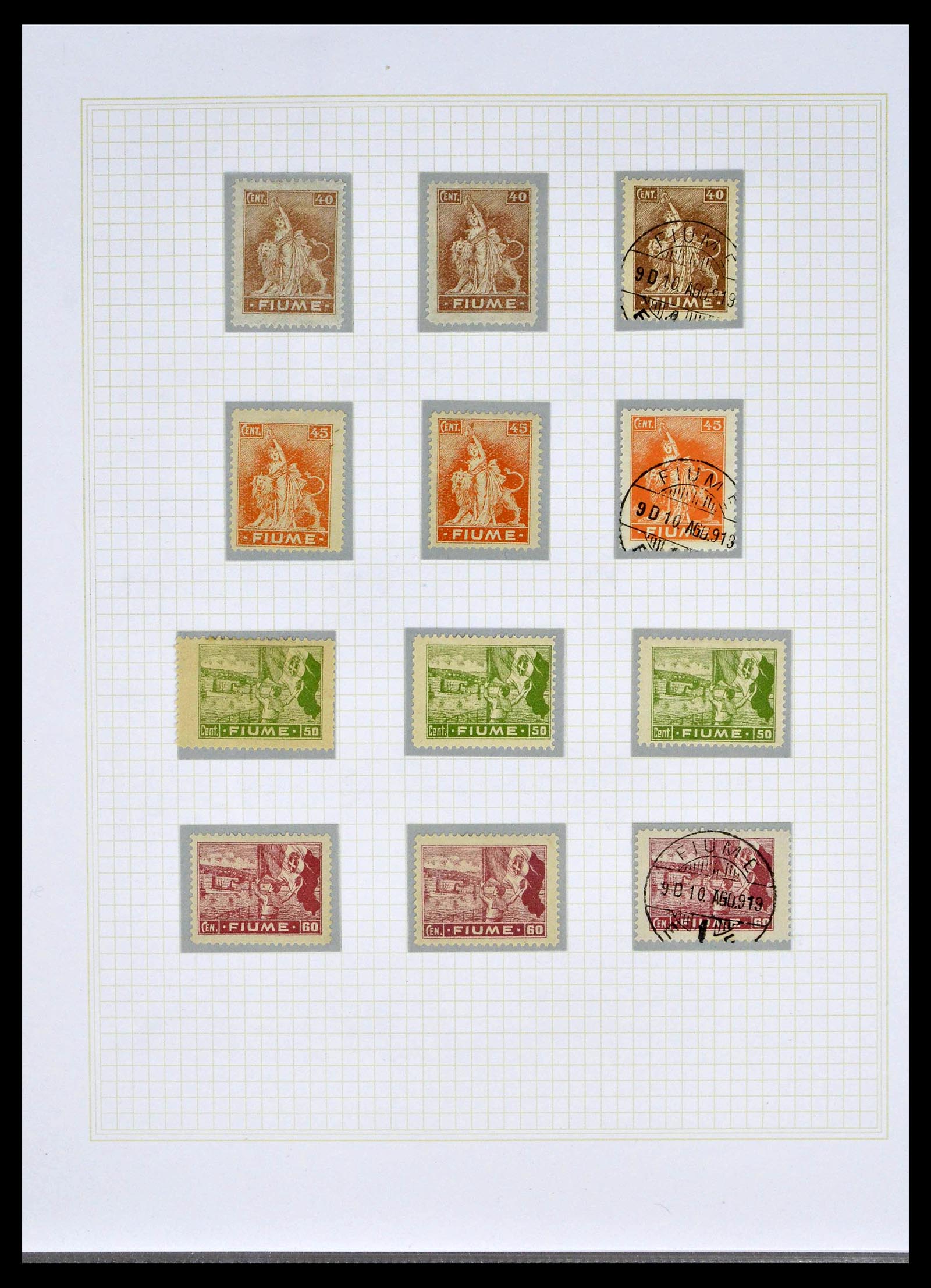 39100 0012 - Stamp collection 39100 Fiume exhibition collection 1850-1945.