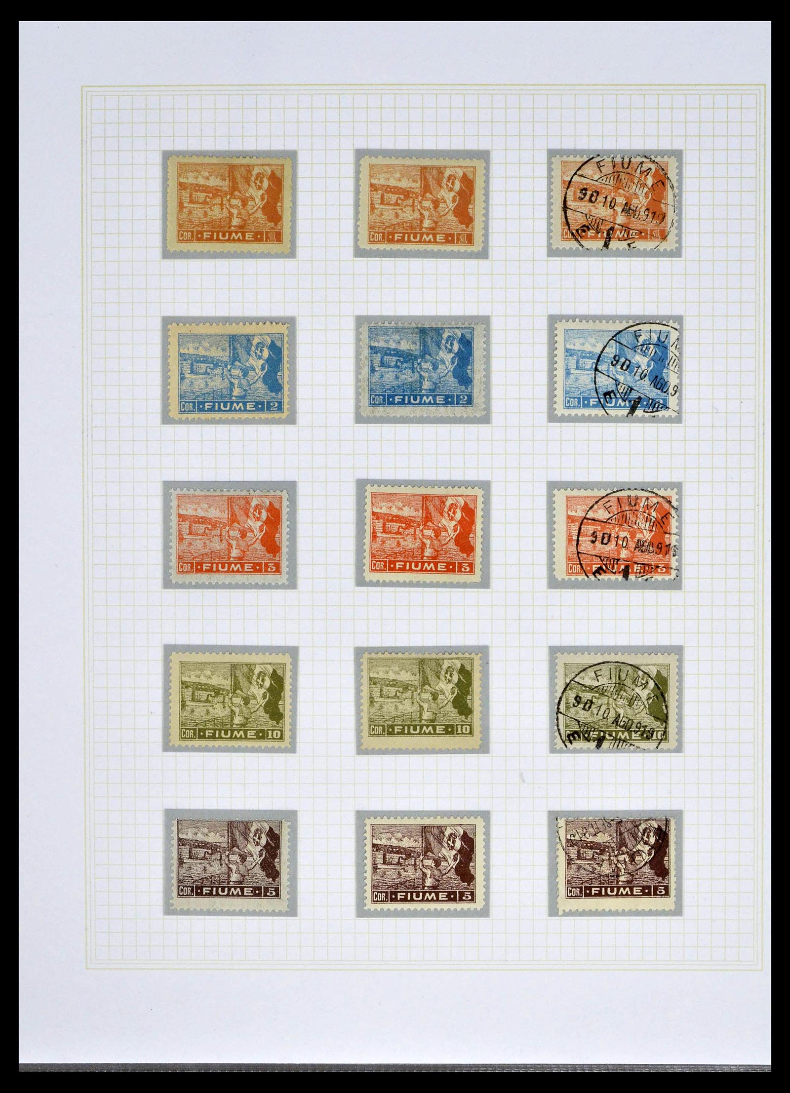39100 0013 - Stamp collection 39100 Fiume exhibition collection 1850-1945.