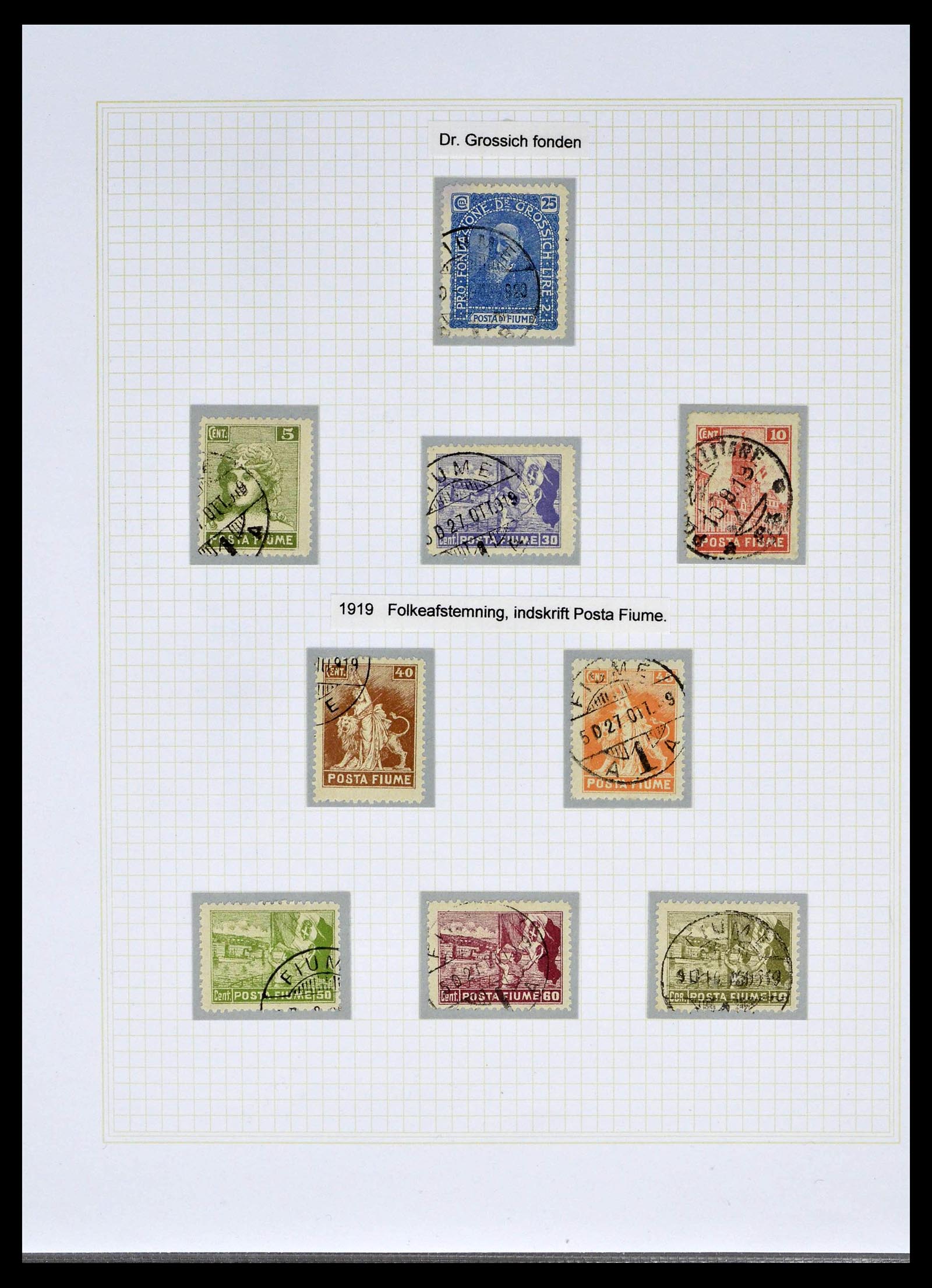 39100 0014 - Postzegelverzameling 39100 Fiume tentoonstellings verzameling 1850-19